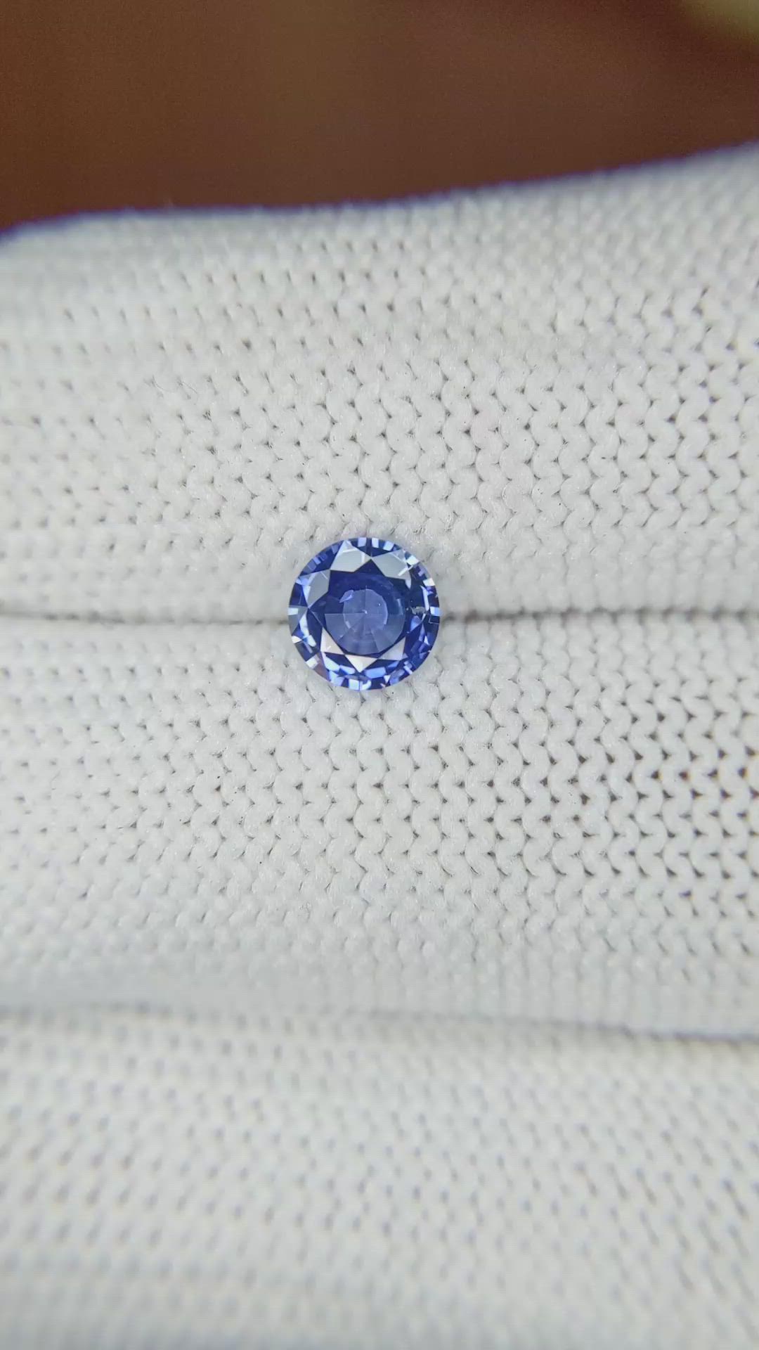 0.74 Ct. Blue Sapphire from Ceylon (Sri Lanka) Size Video
