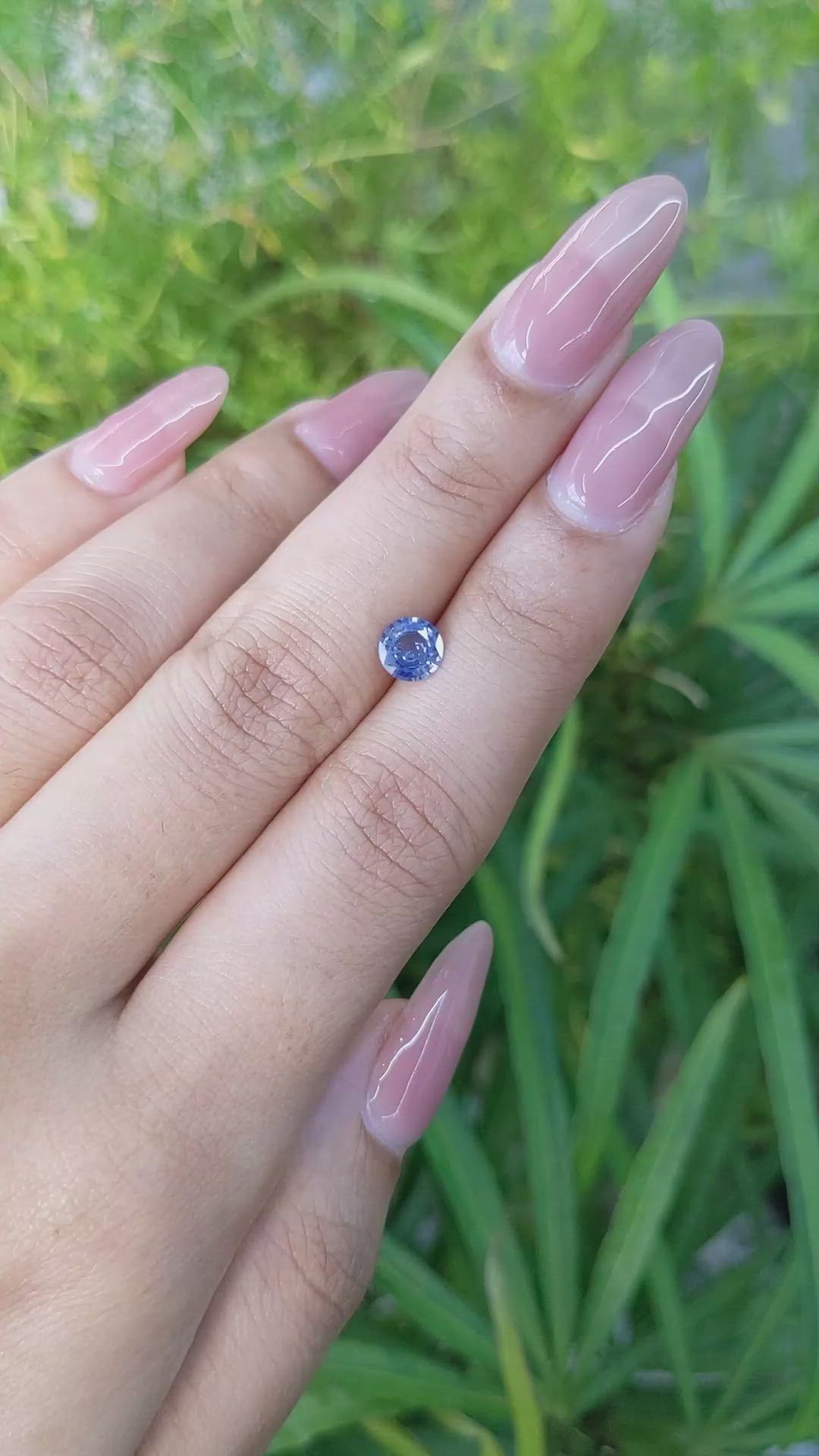 0.74 Ct. Blue Sapphire from Ceylon (Sri Lanka) Size Video