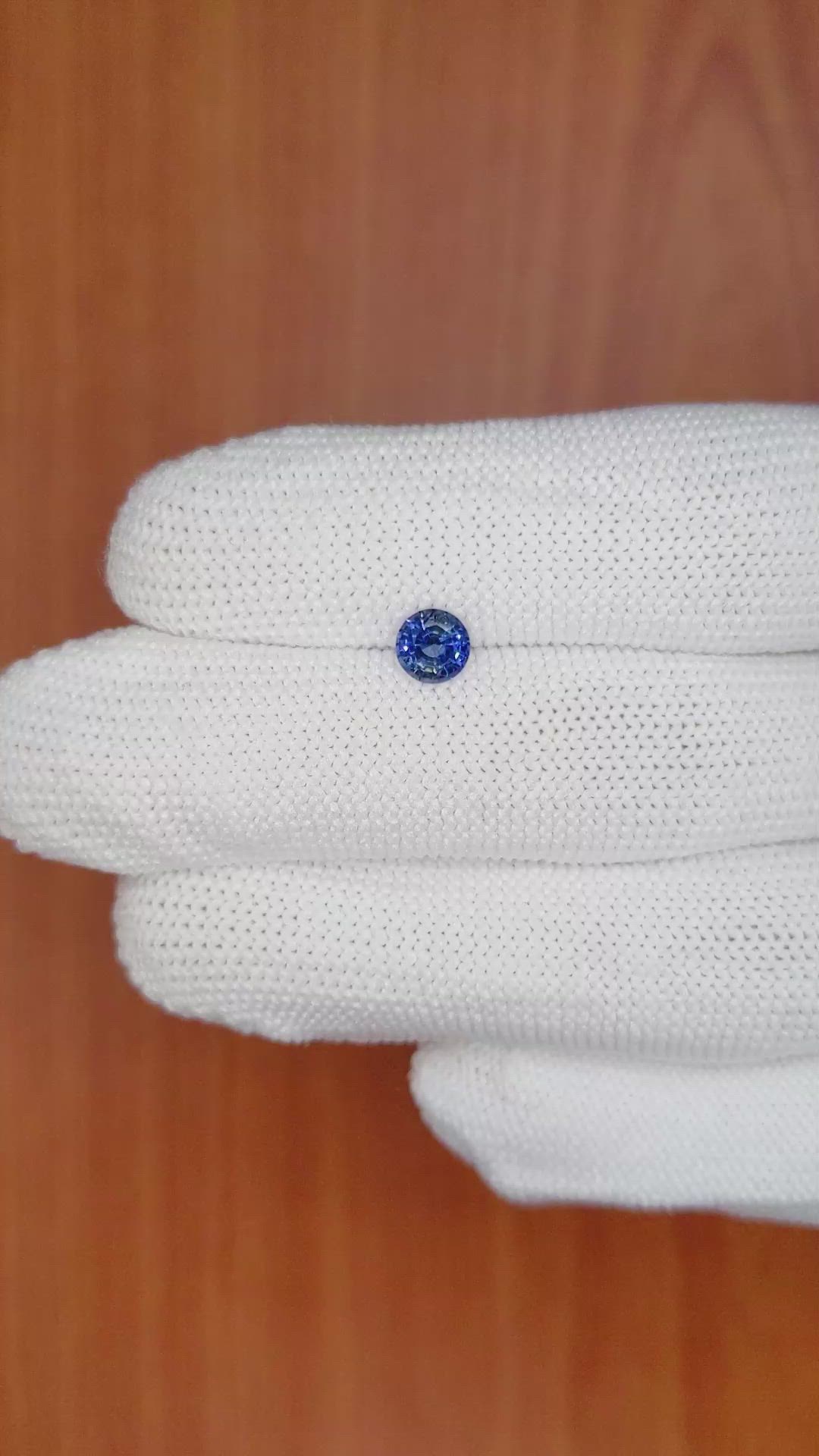 0.68 Ct. Blue Sapphire from Ceylon (Sri Lanka) Size Video