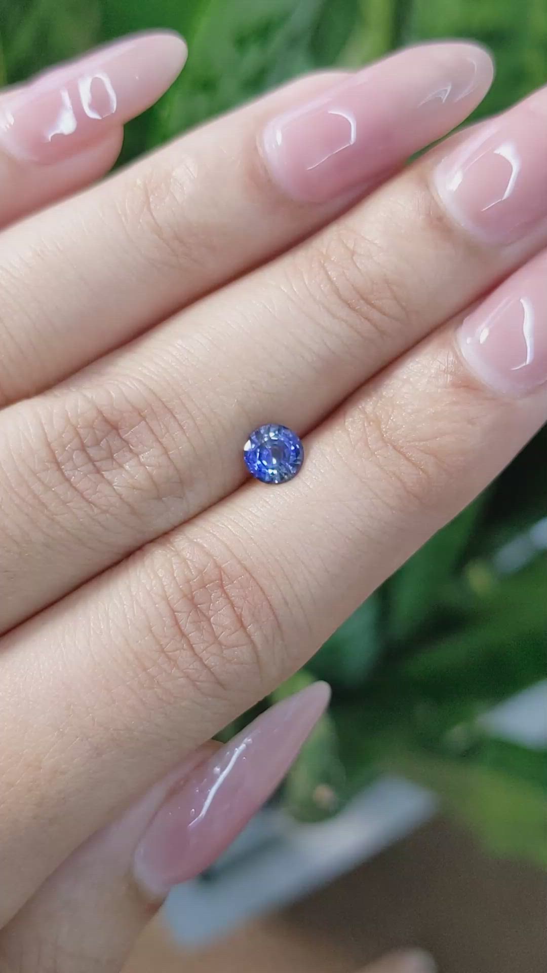 0.68 Ct. Blue Sapphire from Ceylon (Sri Lanka) Size Video