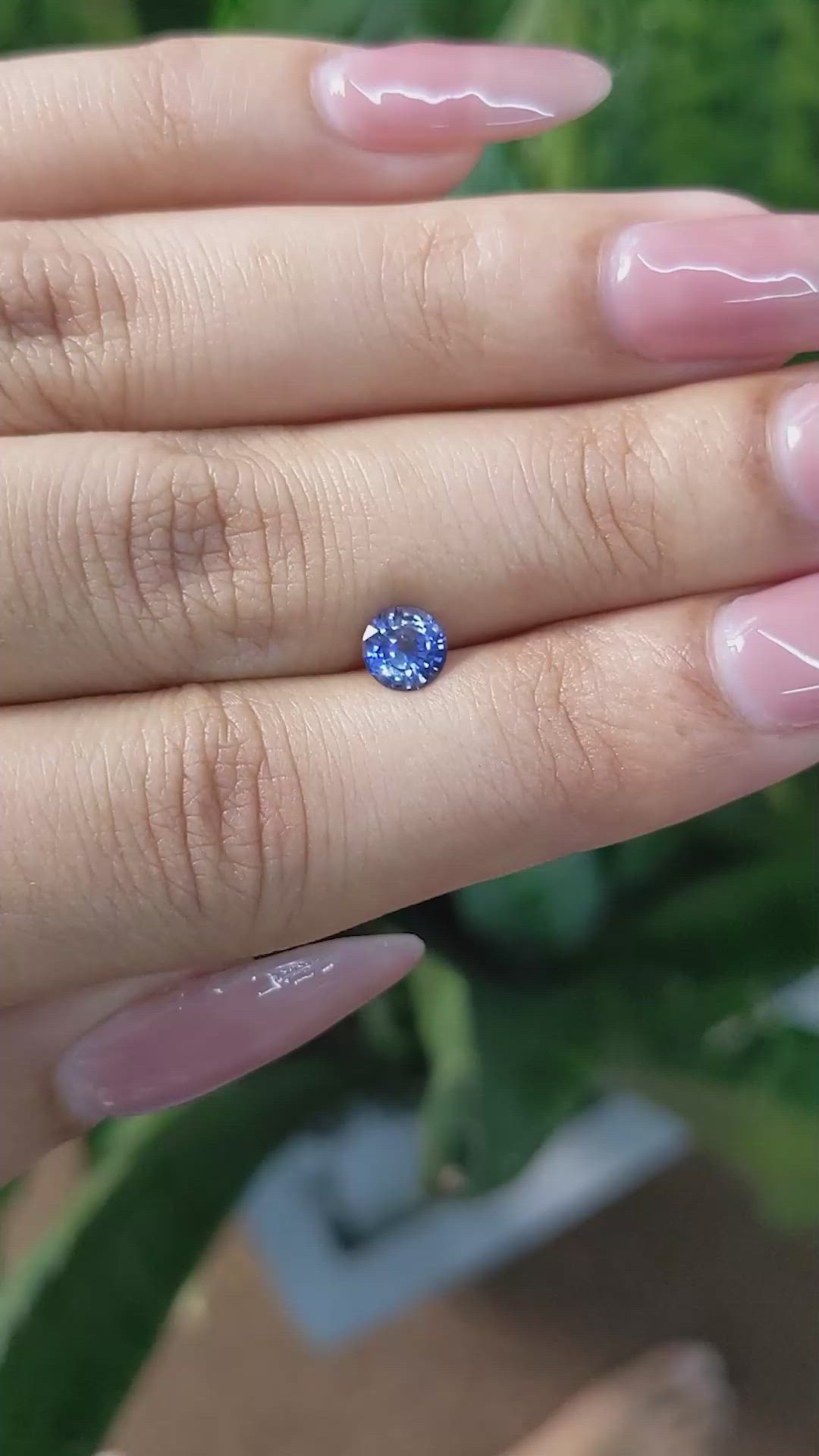 0.68 Ct. Blue Sapphire from Ceylon (Sri Lanka) Size Video