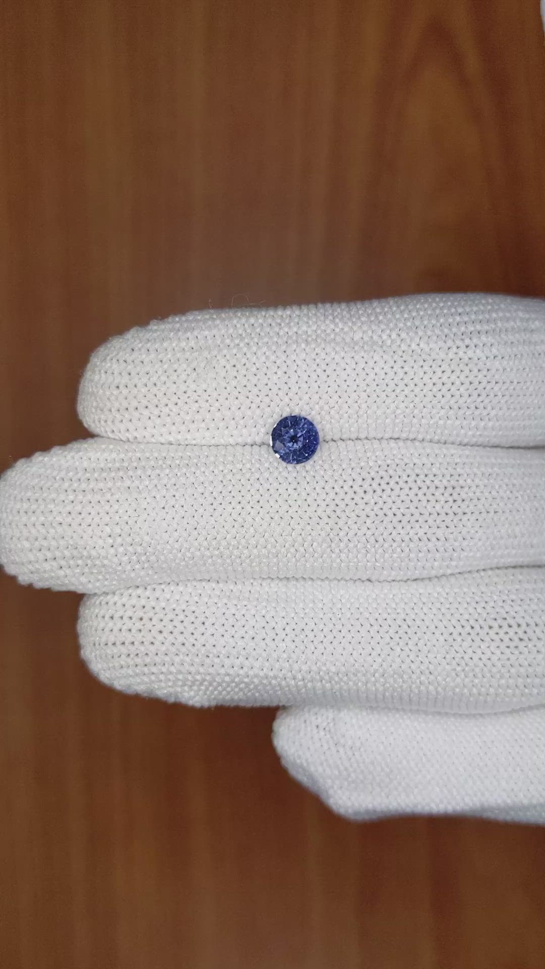 0.66 Ct. Blue Sapphire from Ceylon (Sri Lanka) Size Video