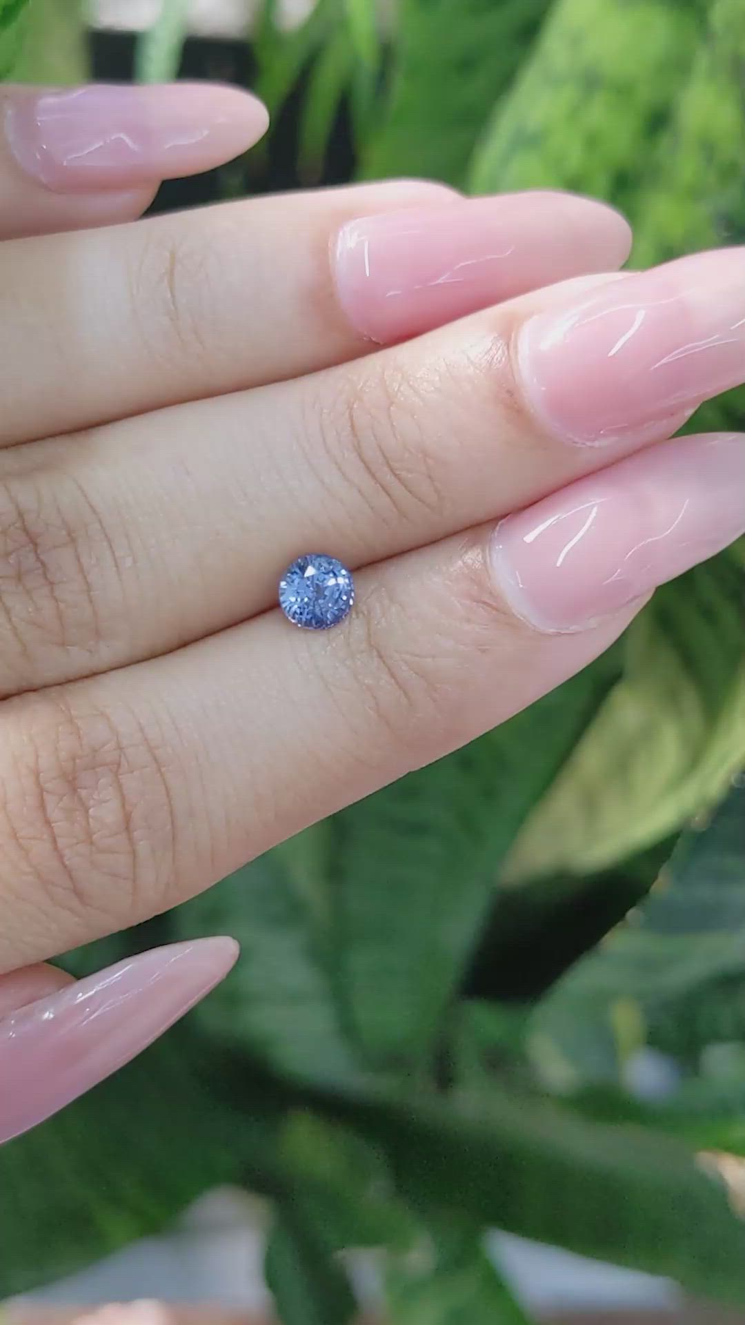 0.73 Ct. Blue Sapphire from Ceylon (Sri Lanka) Size Video