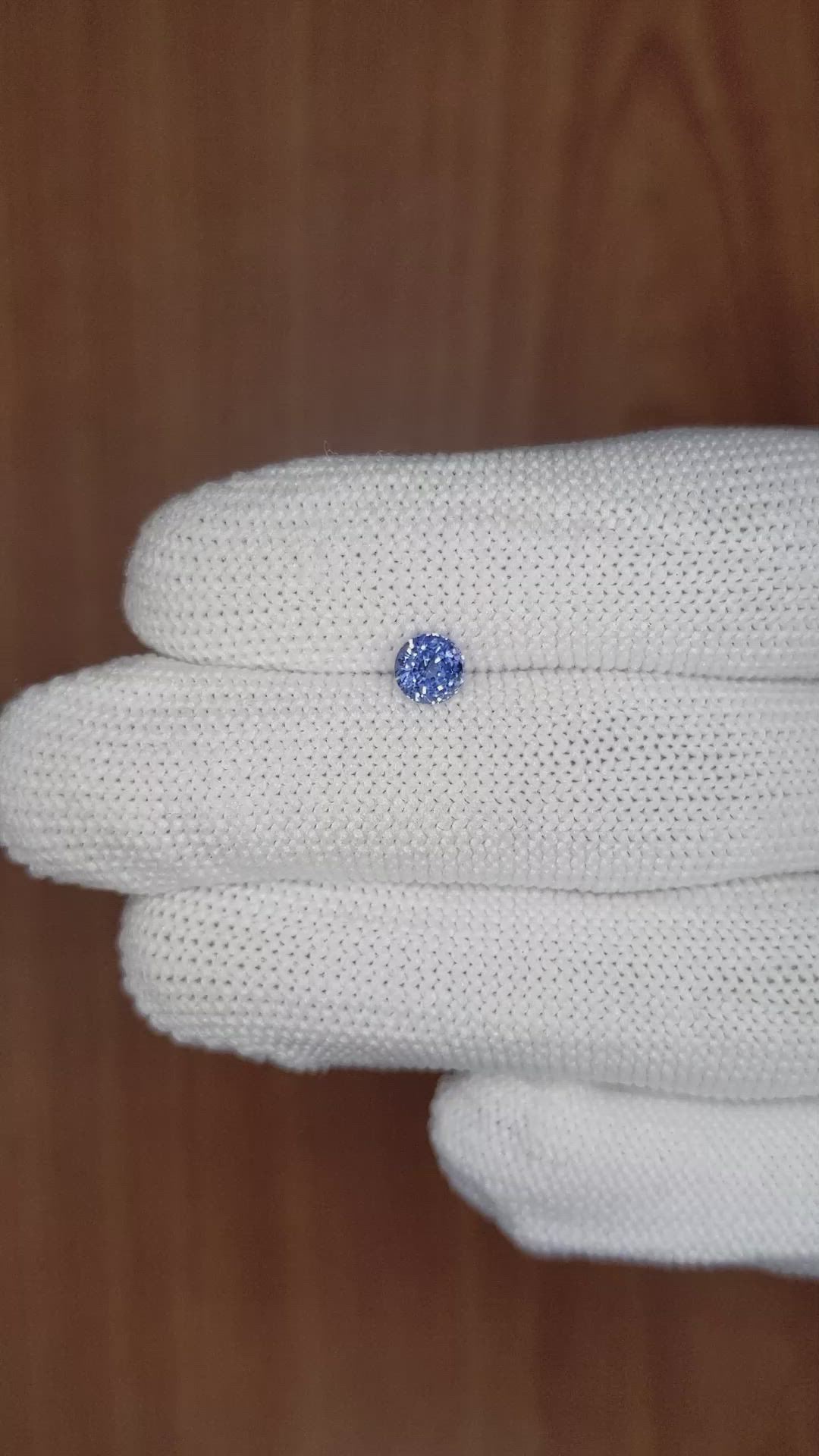 0.73 Ct. Blue Sapphire from Ceylon (Sri Lanka) Size Video