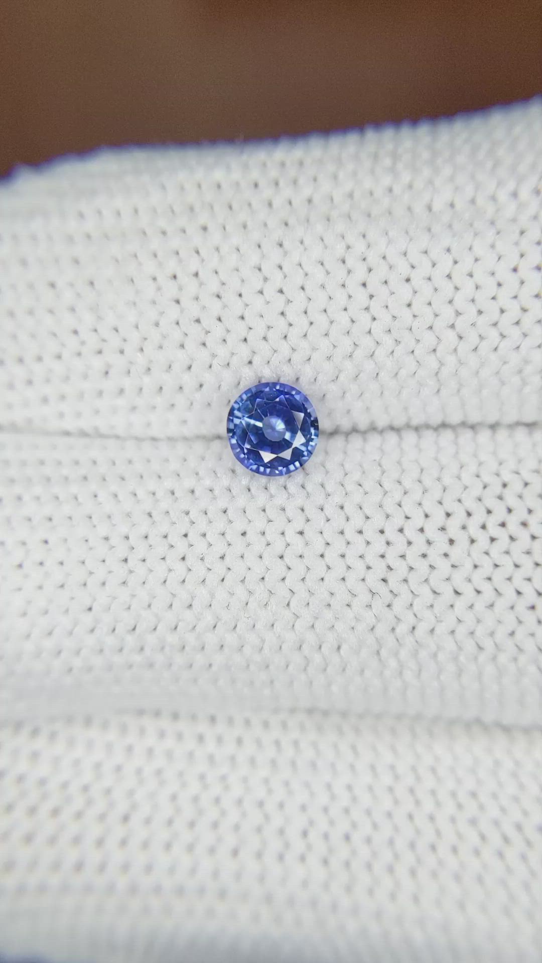 0.57 Ct. Blue Sapphire from Ceylon (Sri Lanka) Size Video