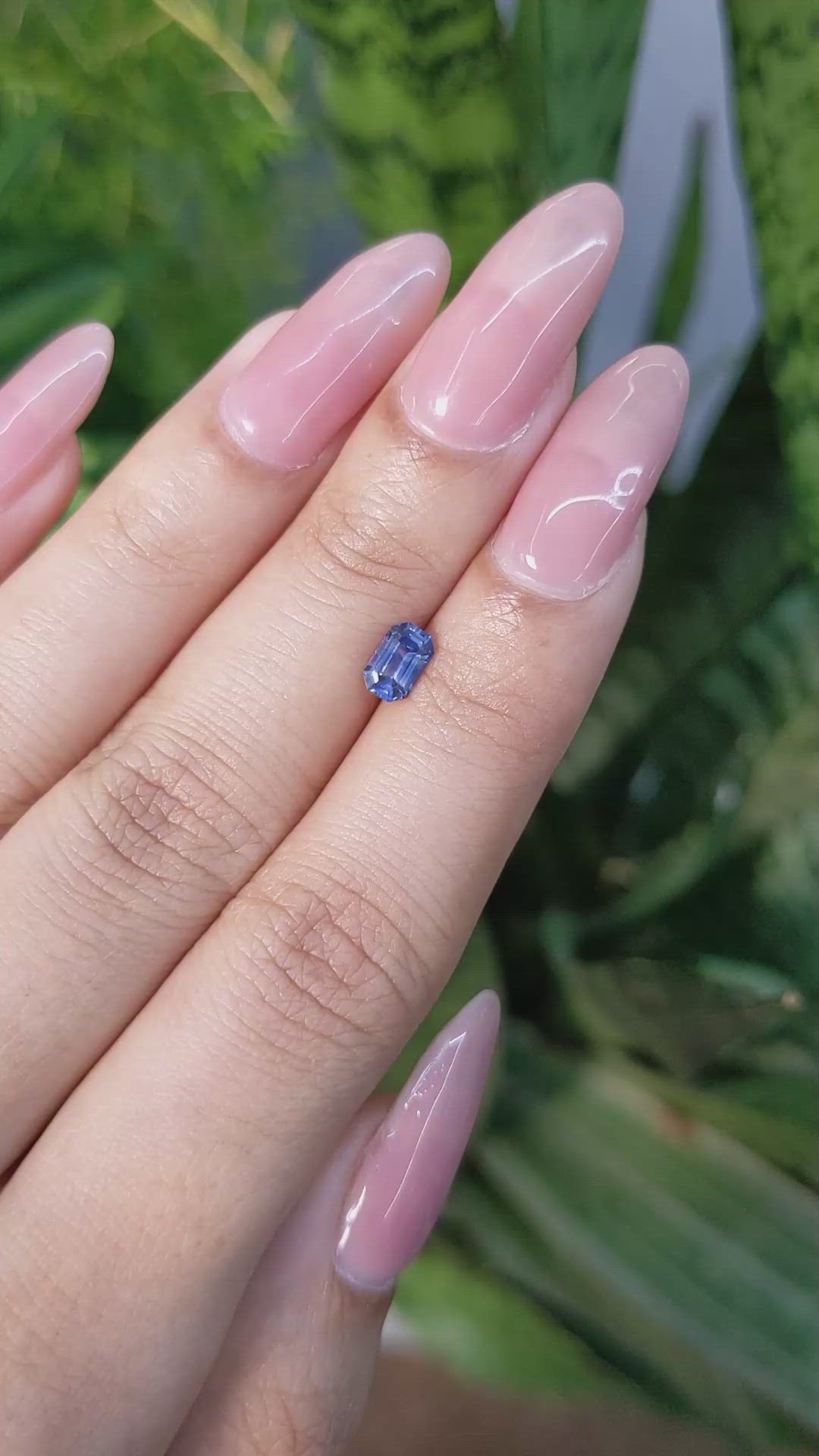 0.60 Ct. Blue Sapphire from Ceylon (Sri Lanka) Size Video