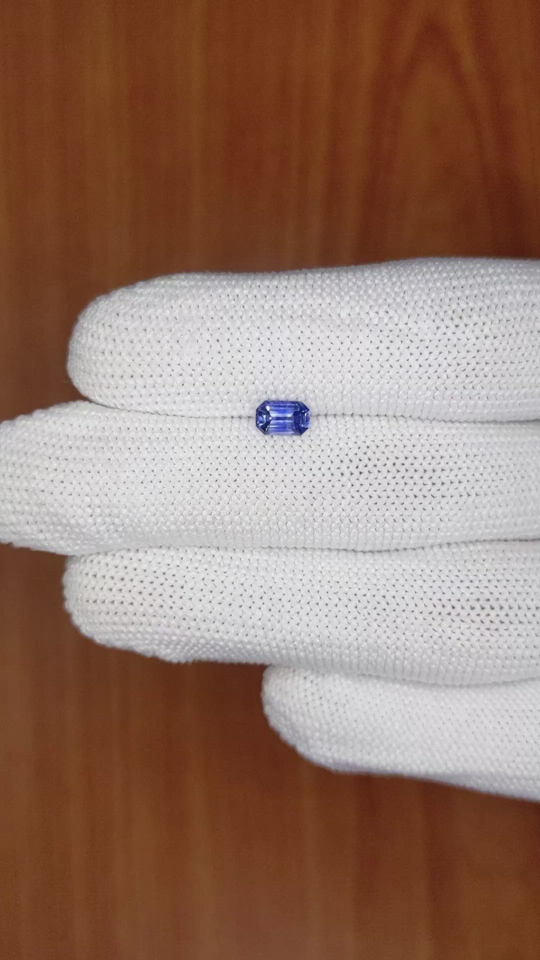 0.60 Ct. Blue Sapphire from Ceylon (Sri Lanka) Size Video