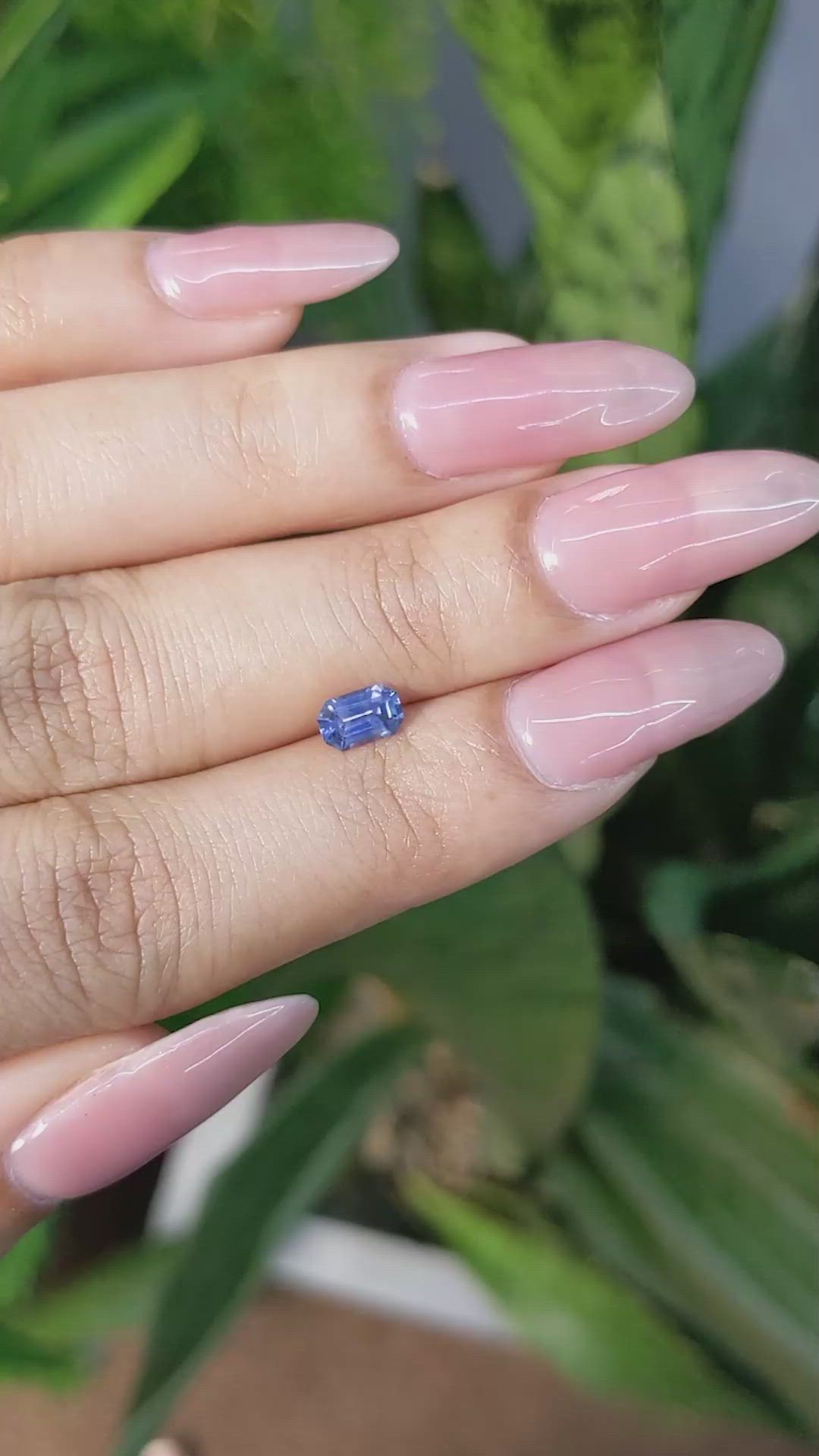0.60 Ct. Blue Sapphire from Ceylon (Sri Lanka) Size Video