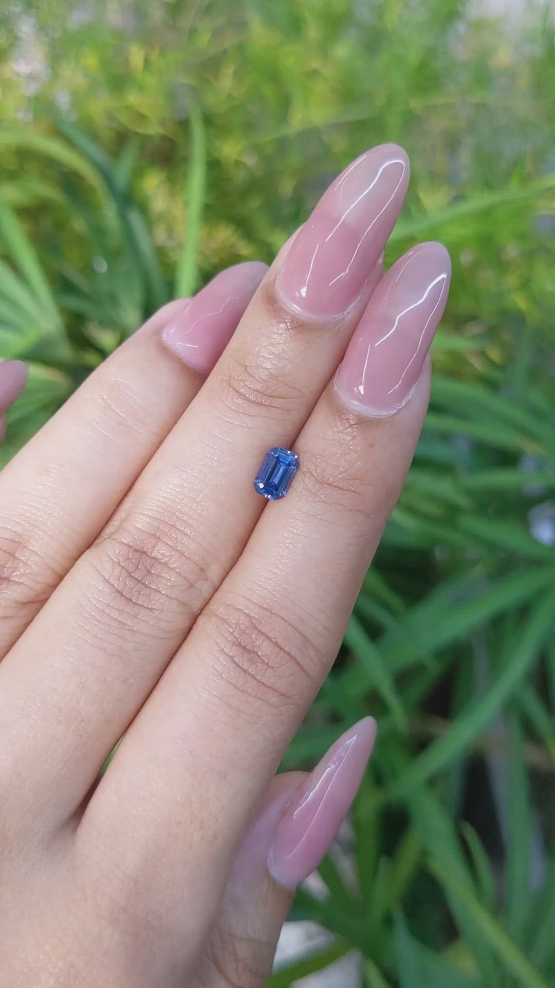 0.64 Ct. Blue Sapphire from Ceylon (Sri Lanka) Size Video
