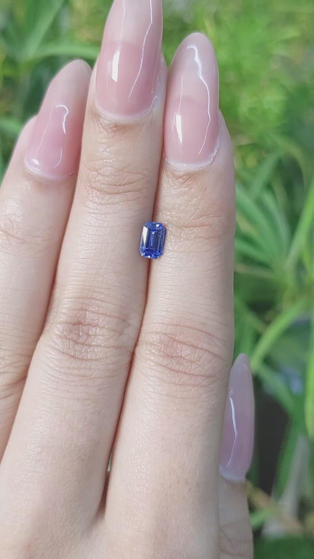0.64 Ct. Blue Sapphire from Ceylon (Sri Lanka) Size Video