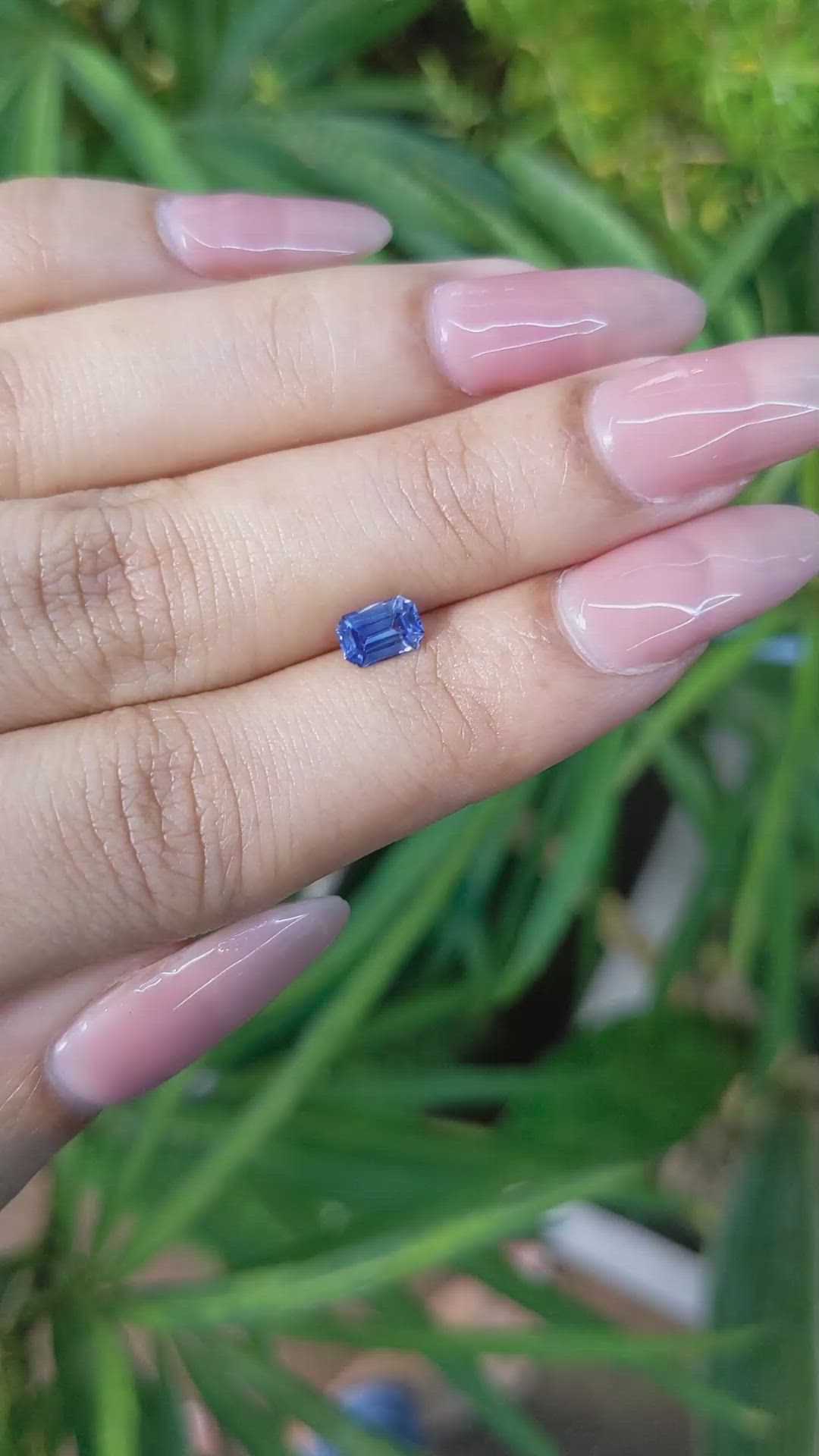 0.64 Ct. Blue Sapphire from Ceylon (Sri Lanka) Size Video