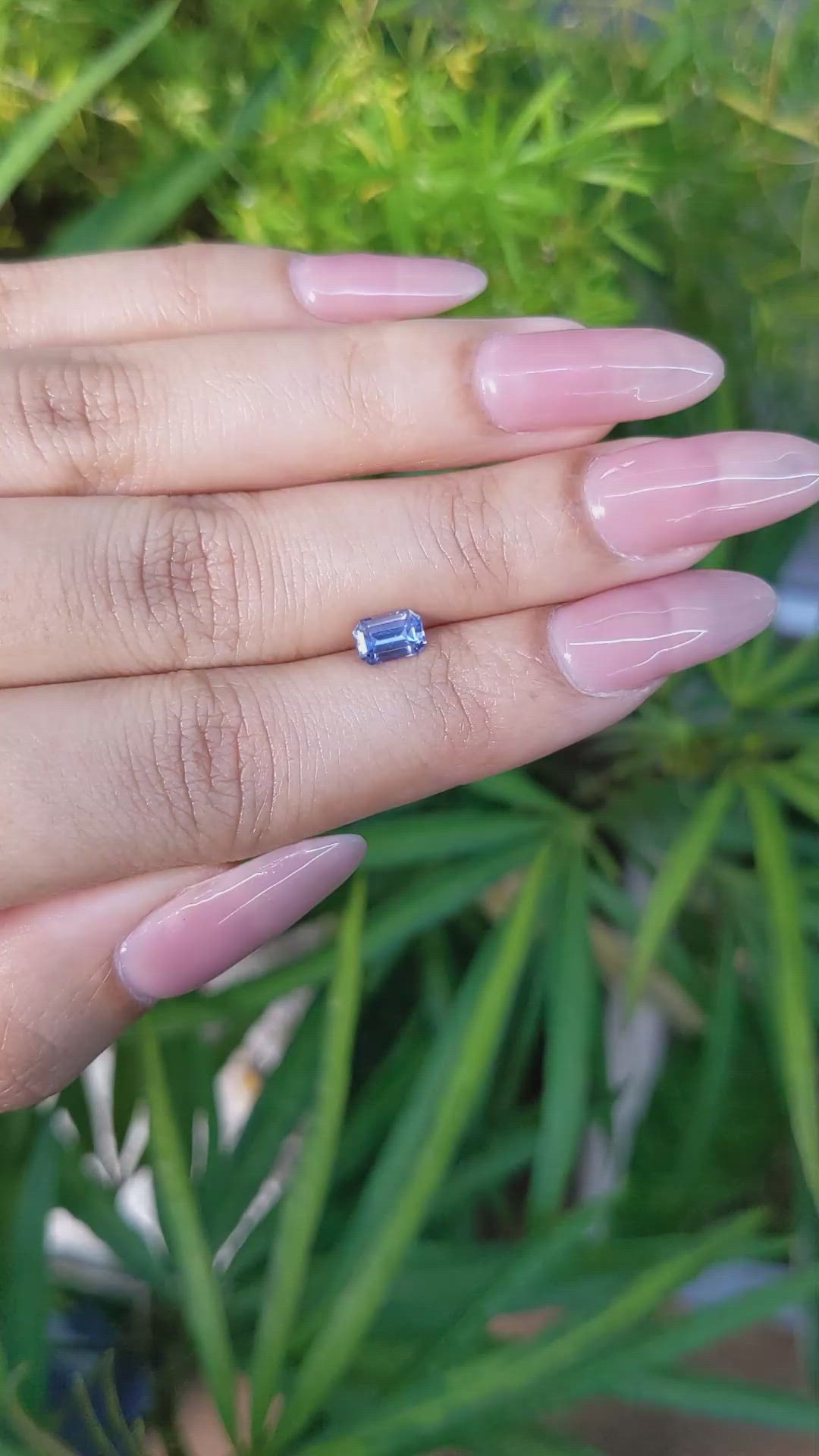0.74 Ct. Blue Sapphire from Ceylon (Sri Lanka) Size Video