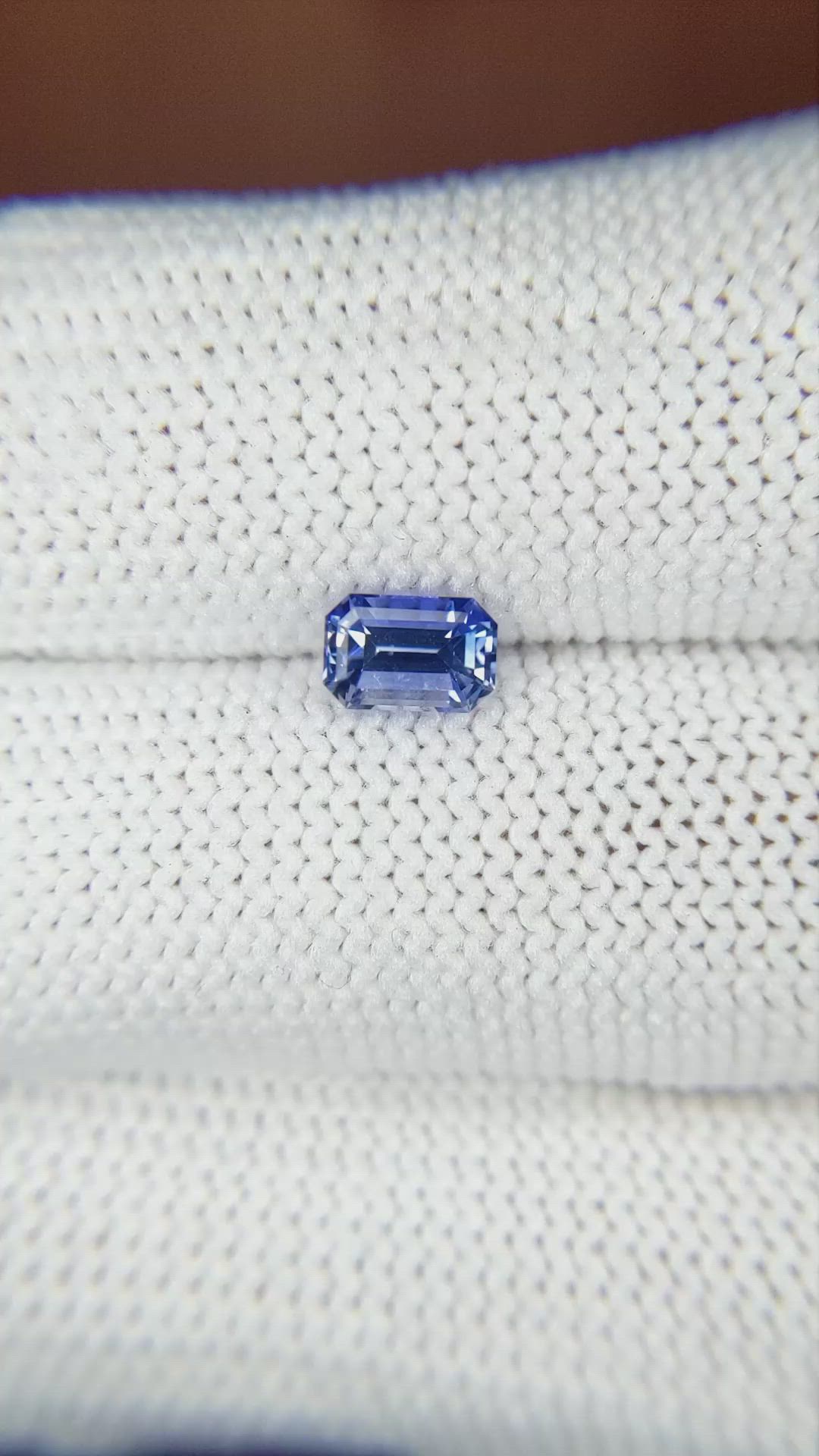 0.74 Ct. Blue Sapphire from Ceylon (Sri Lanka) Size Video