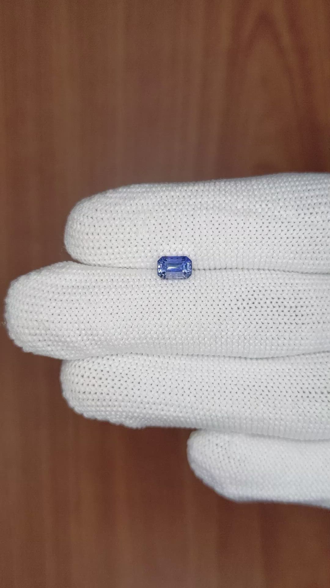 0.74 Ct. Blue Sapphire from Ceylon (Sri Lanka) Size Video