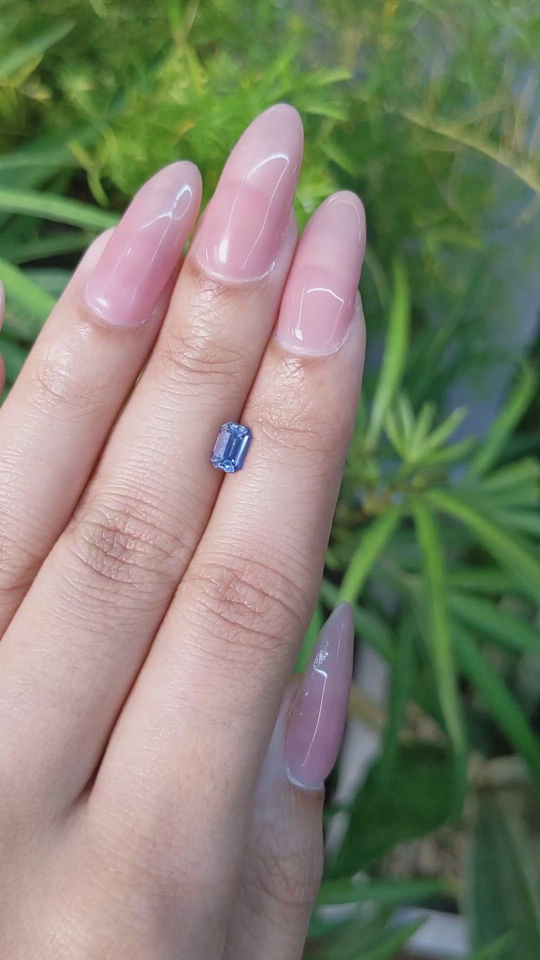 0.74 Ct. Blue Sapphire from Ceylon (Sri Lanka) Size Video