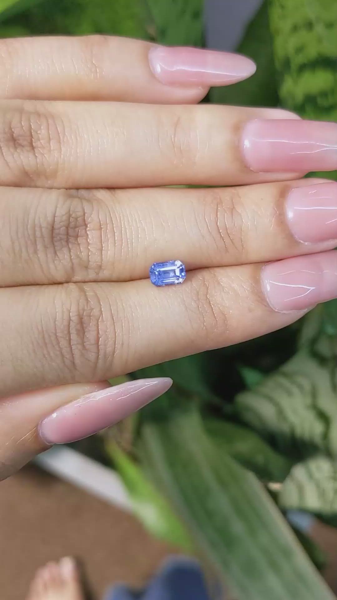 0.78 Ct. Blue Sapphire from Ceylon (Sri Lanka) Size Video