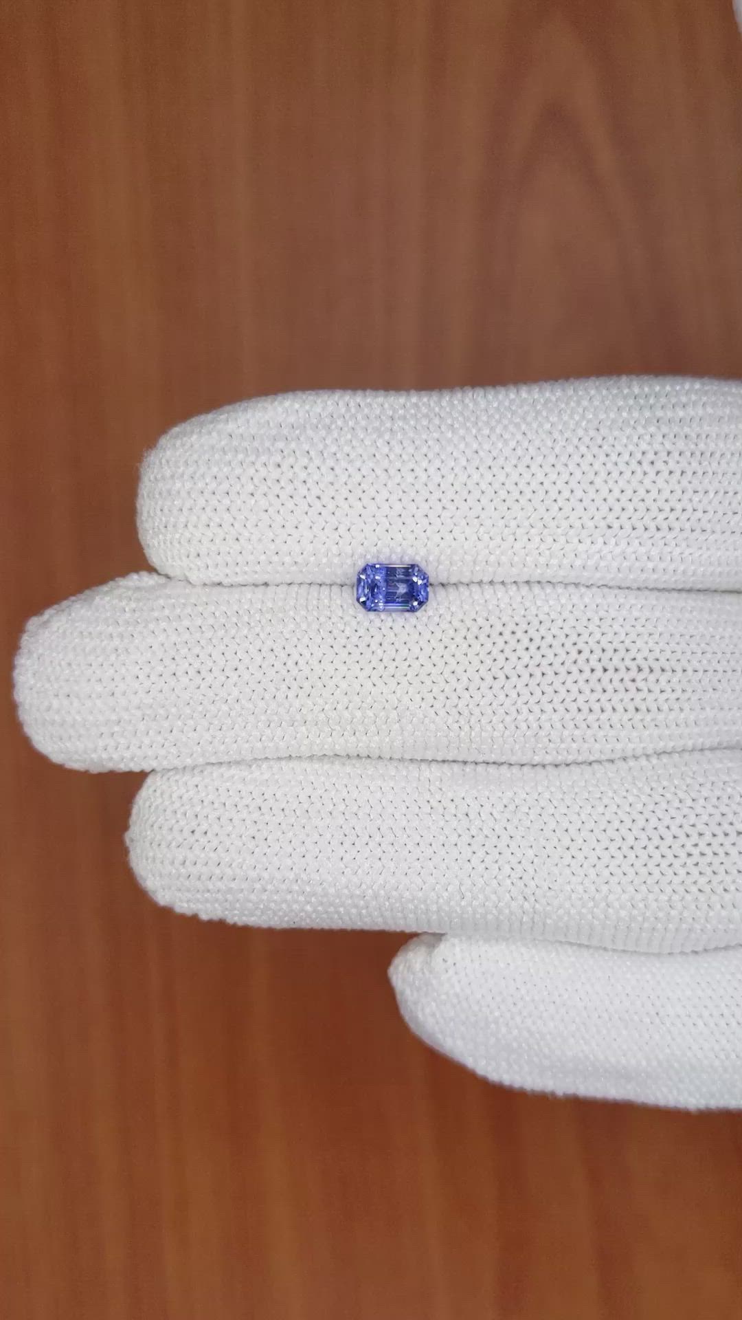 0.78 Ct. Blue Sapphire from Ceylon (Sri Lanka) Size Video