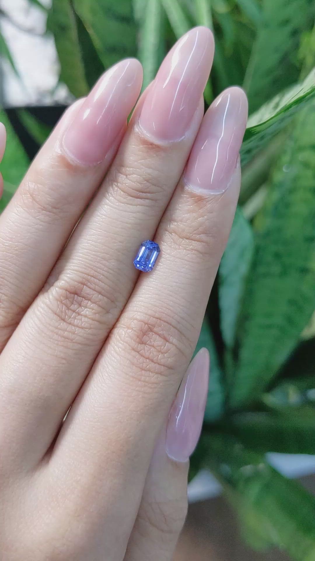 0.78 Ct. Blue Sapphire from Ceylon (Sri Lanka) Size Video