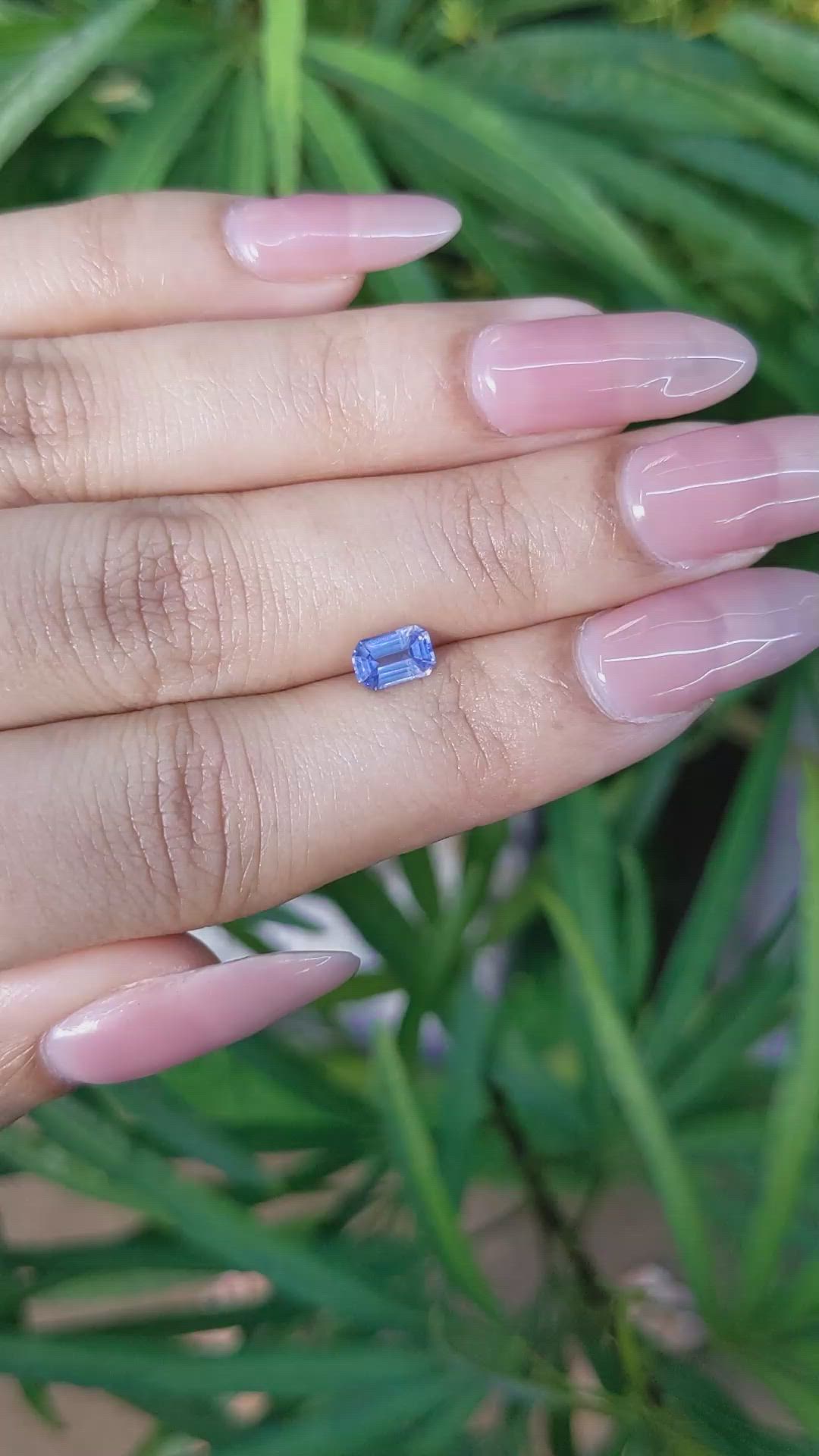 0.74 Ct. Blue Sapphire from Ceylon (Sri Lanka) Size Video