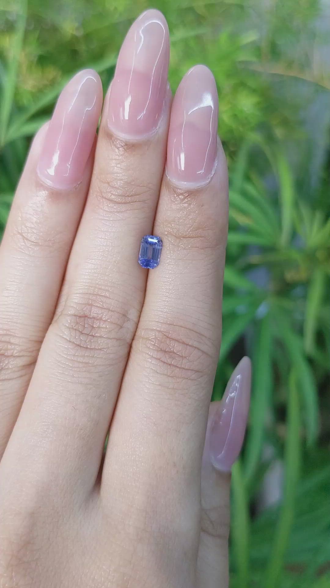 0.74 Ct. Blue Sapphire from Ceylon (Sri Lanka) Size Video