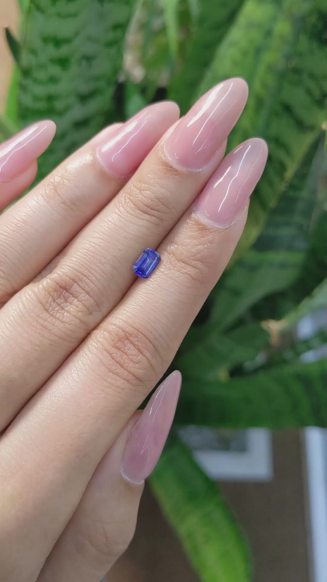 0.69 Ct. Blue Sapphire from Ceylon (Sri Lanka) Size Video
