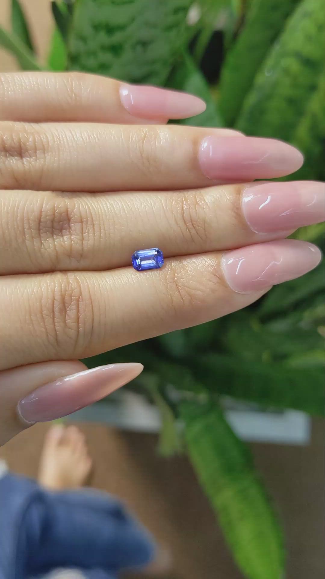 0.69 Ct. Blue Sapphire from Ceylon (Sri Lanka) Size Video