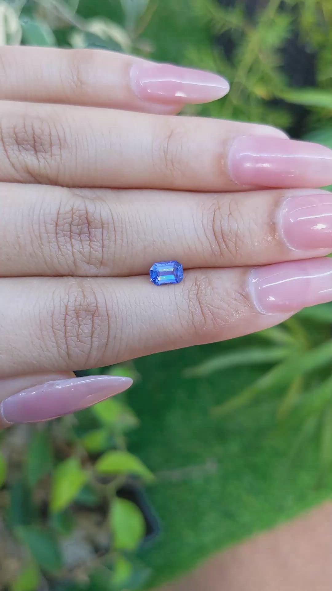 0.62 Ct. Blue Sapphire from Ceylon (Sri Lanka) Size Video