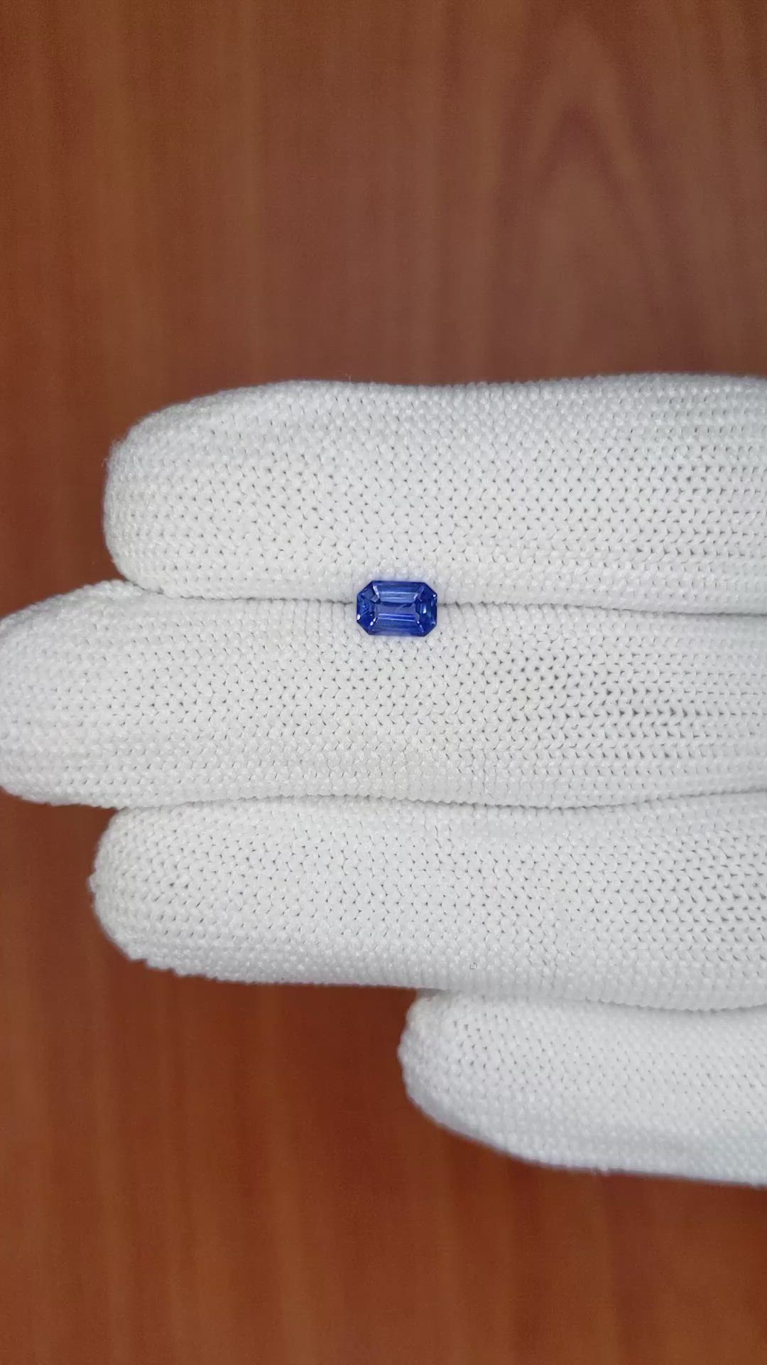 0.62 Ct. Blue Sapphire from Ceylon (Sri Lanka) Size Video