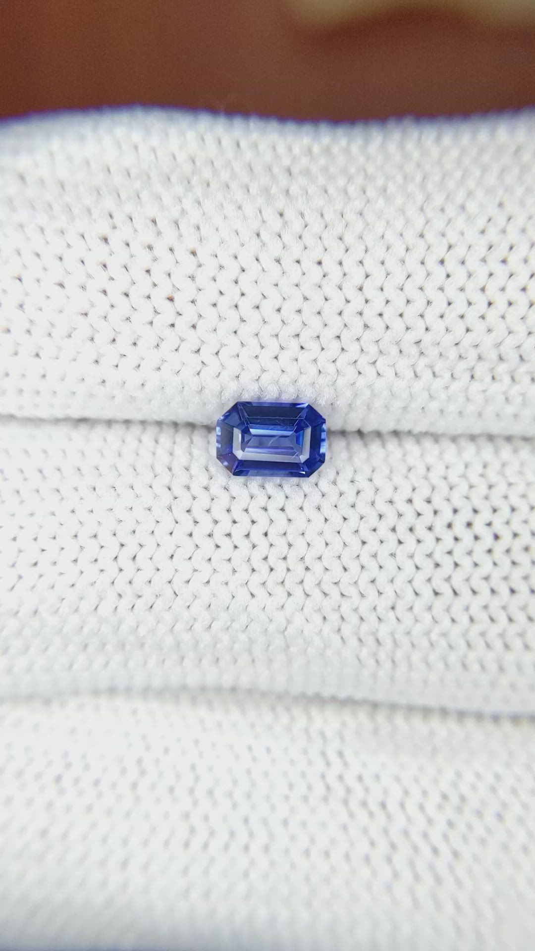 0.62 Ct. Blue Sapphire from Ceylon (Sri Lanka) Size Video