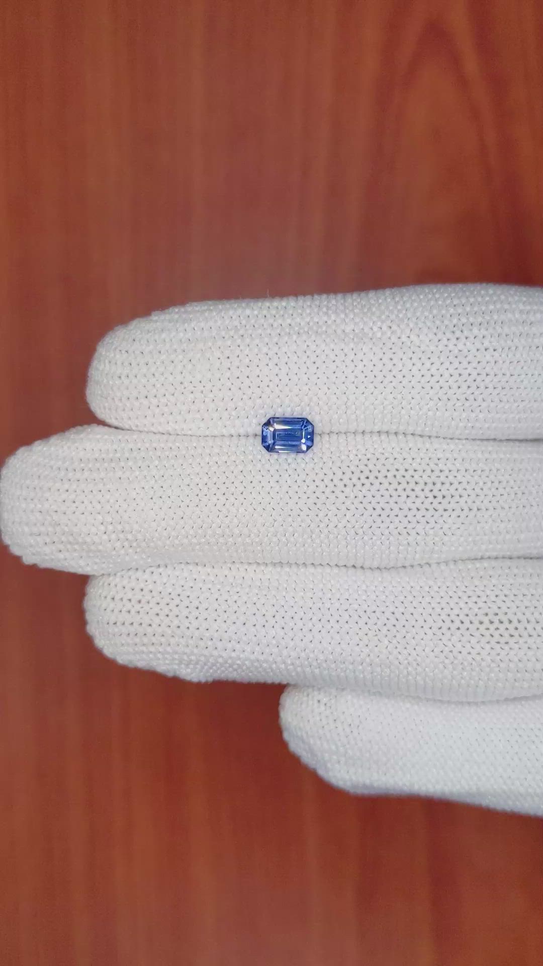 0.78 Ct. Blue Sapphire from Ceylon (Sri Lanka) Size Video