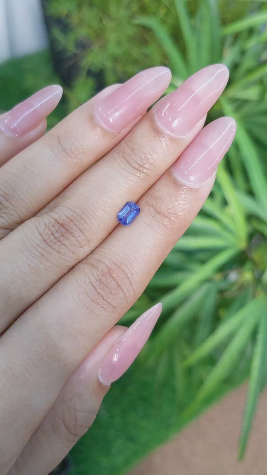 0.78 Ct. Blue Sapphire from Ceylon (Sri Lanka) Size Video