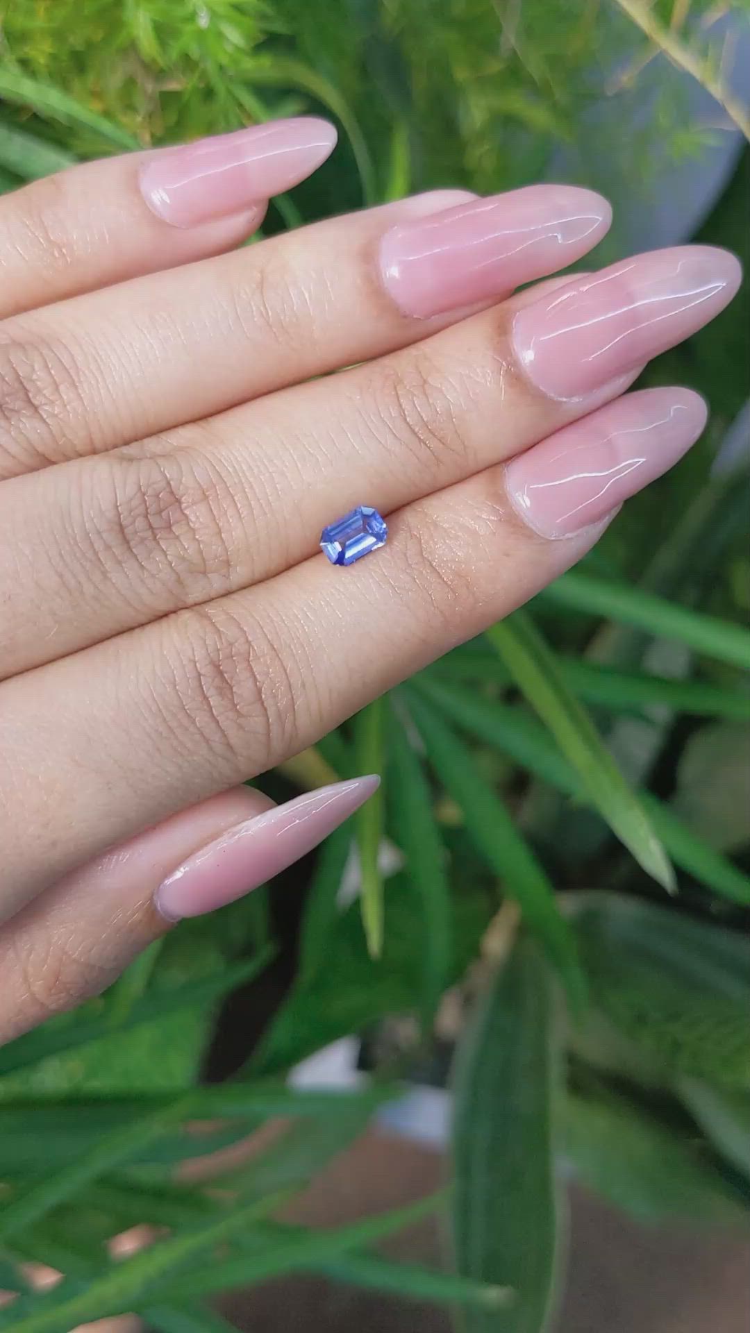 0.61 Ct. Blue Sapphire from Ceylon (Sri Lanka) Size Video