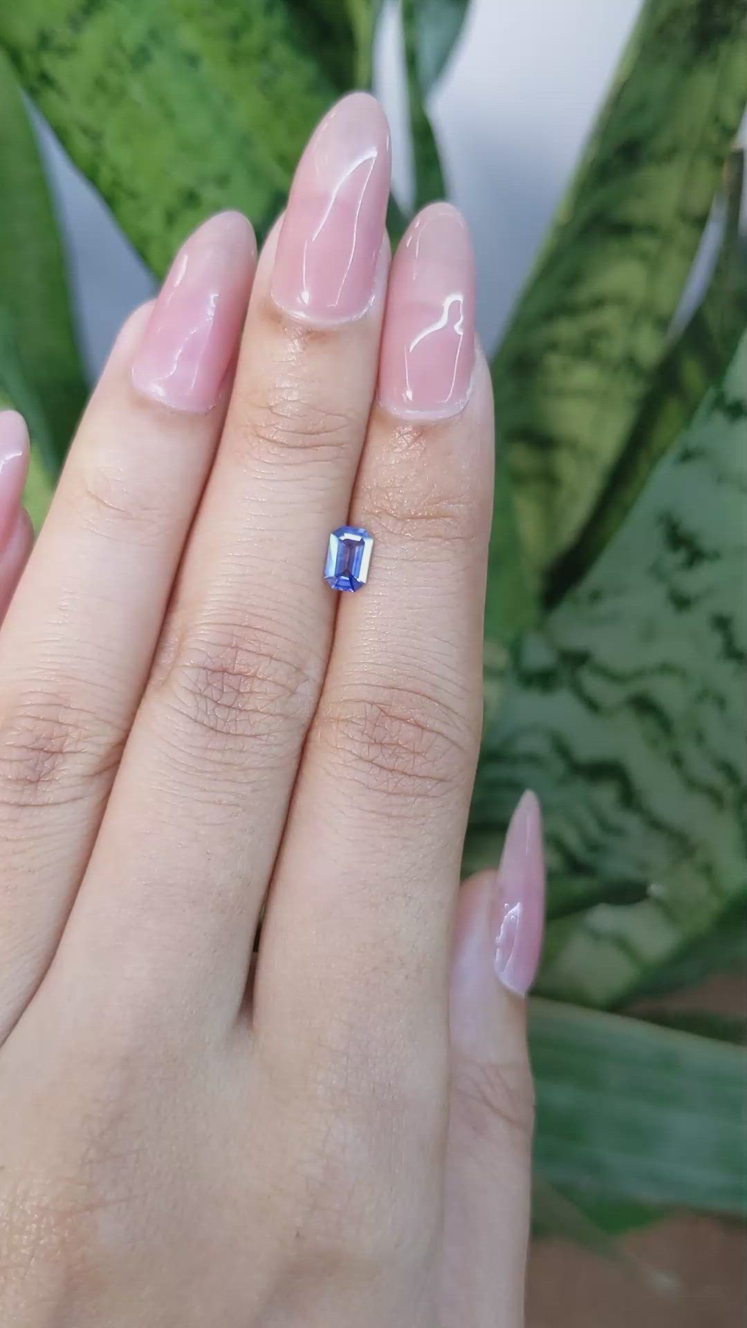 0.61 Ct. Blue Sapphire from Ceylon (Sri Lanka) Size Video