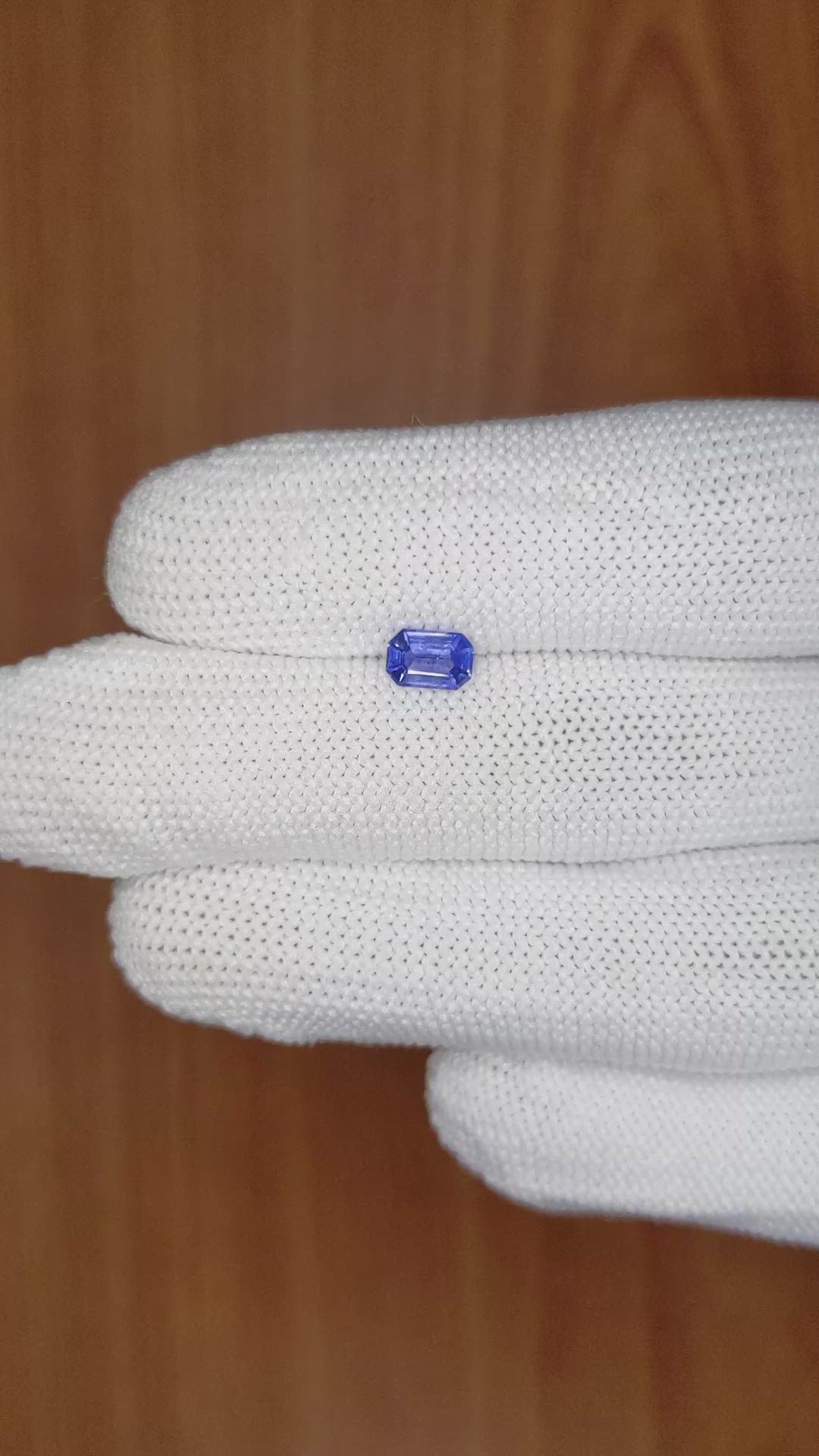0.64 Ct. Blue Sapphire from Ceylon (Sri Lanka) Size Video
