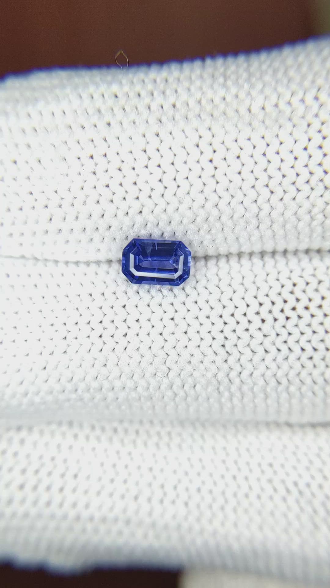0.63 Ct. Blue Sapphire from Ceylon (Sri Lanka) Size Video