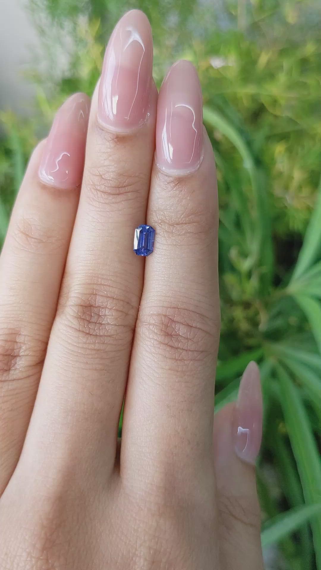 0.63 Ct. Blue Sapphire from Ceylon (Sri Lanka) Size Video