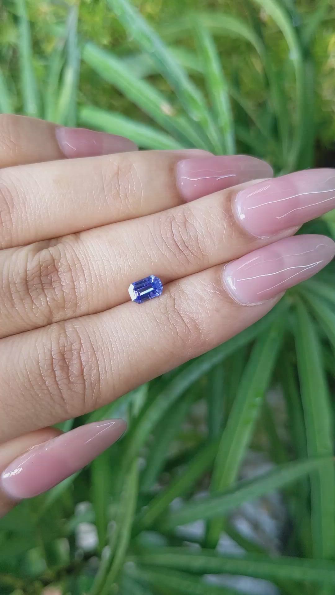 0.63 Ct. Blue Sapphire from Ceylon (Sri Lanka) Size Video