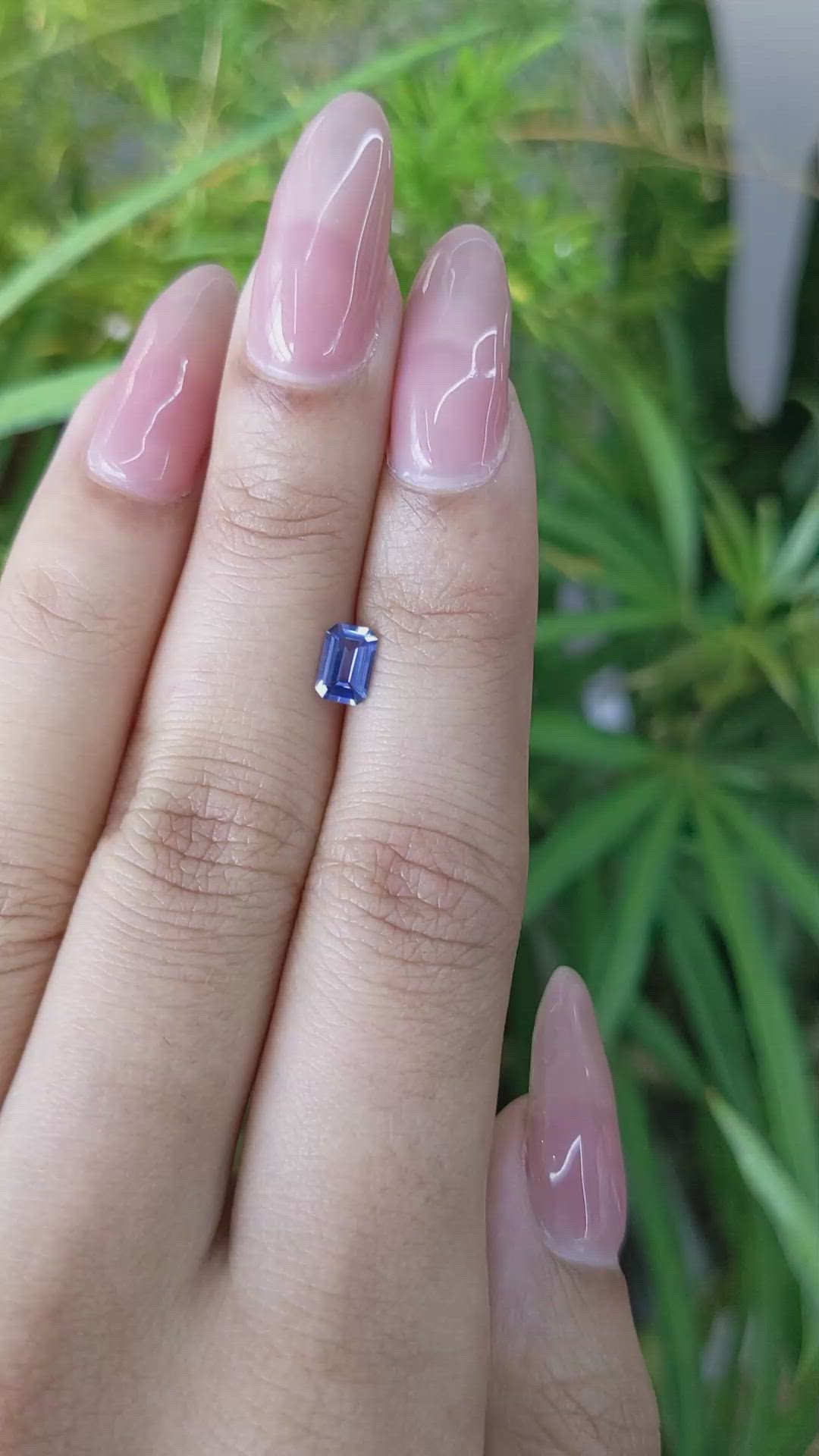 0.63 Ct. Blue Sapphire from Ceylon (Sri Lanka) Size Video