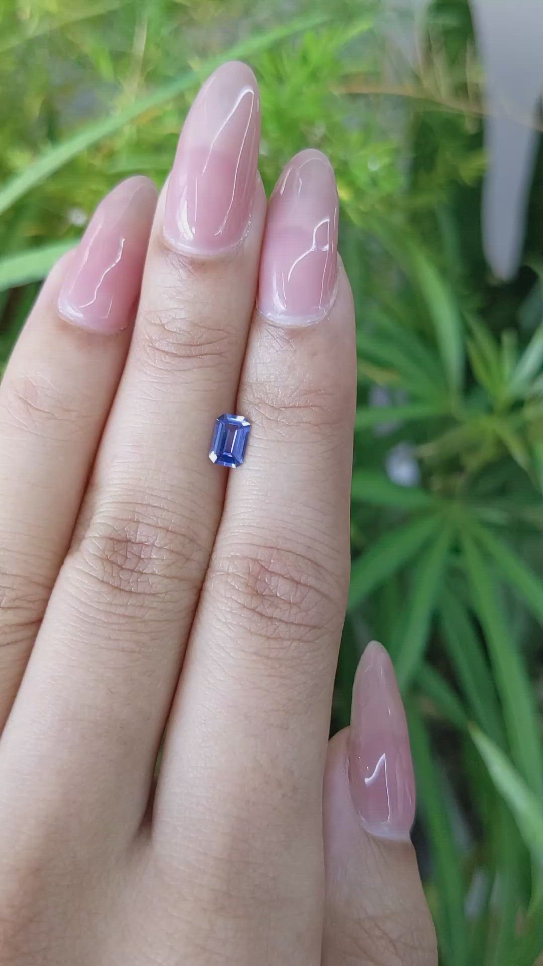 0.58 Ct. Blue Sapphire from Ceylon (Sri Lanka) Size Video