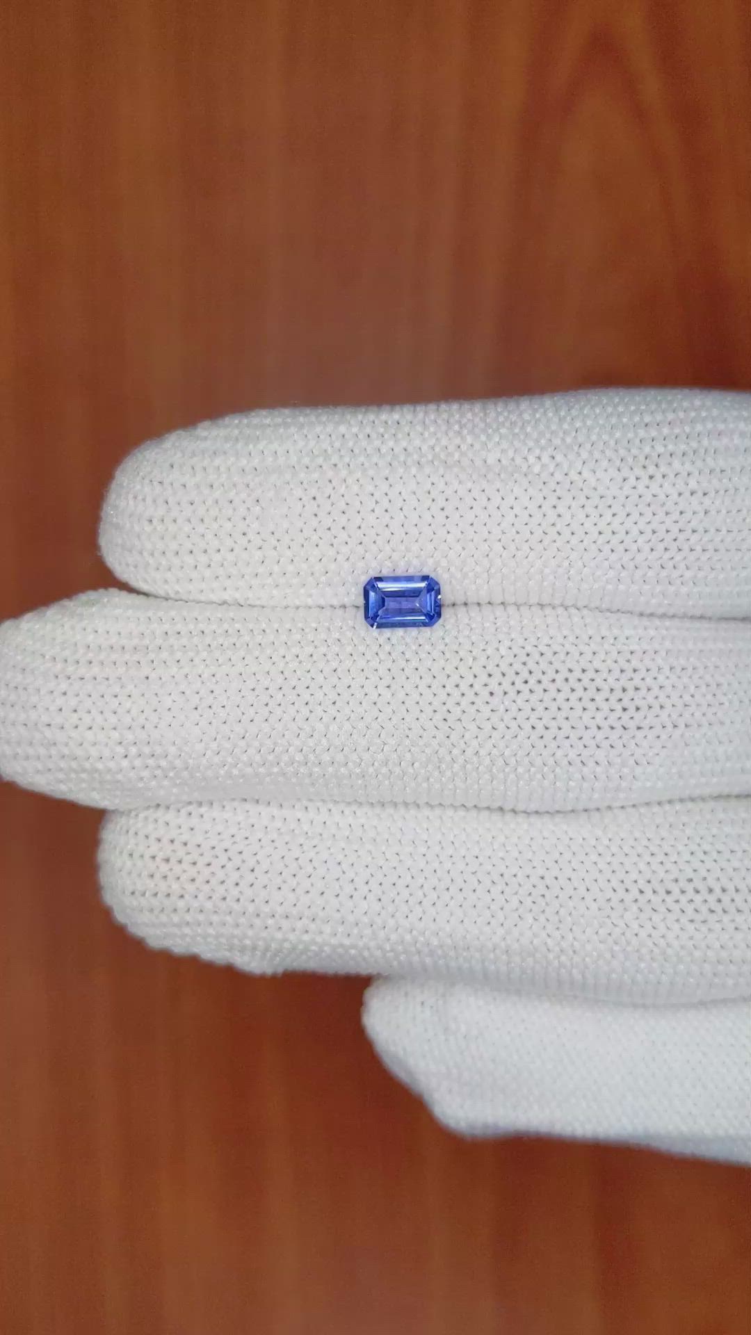 0.58 Ct. Blue Sapphire from Ceylon (Sri Lanka) Size Video