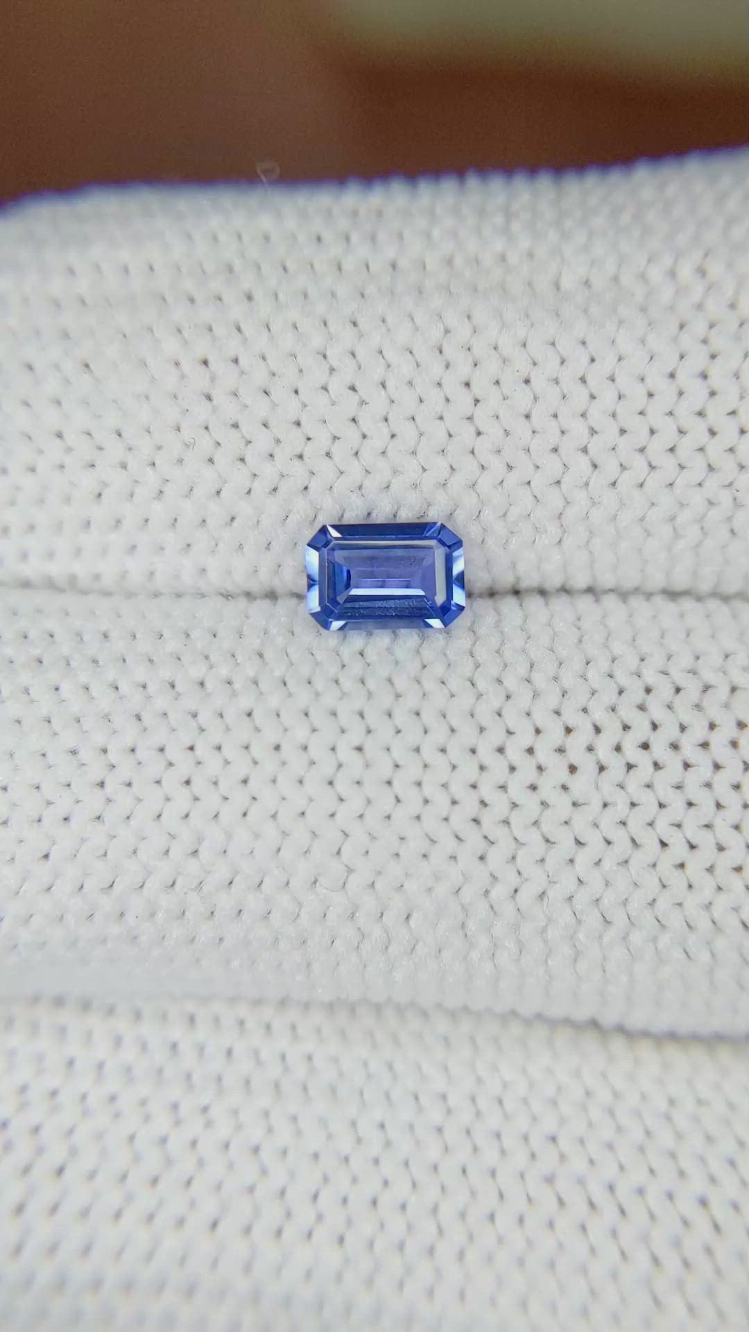 0.58 Ct. Blue Sapphire from Ceylon (Sri Lanka) Size Video