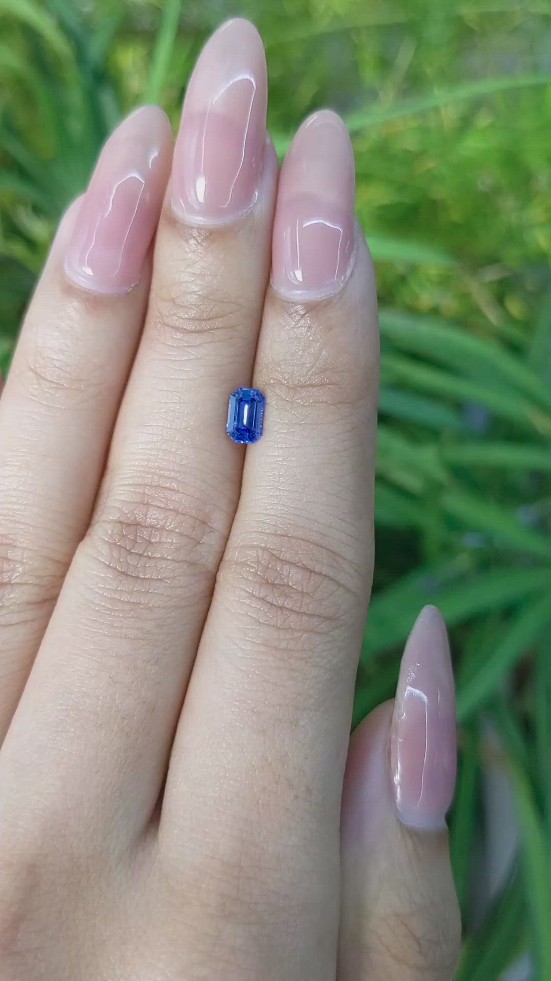 0.69 Ct. Blue Sapphire from Ceylon (Sri Lanka) Size Video
