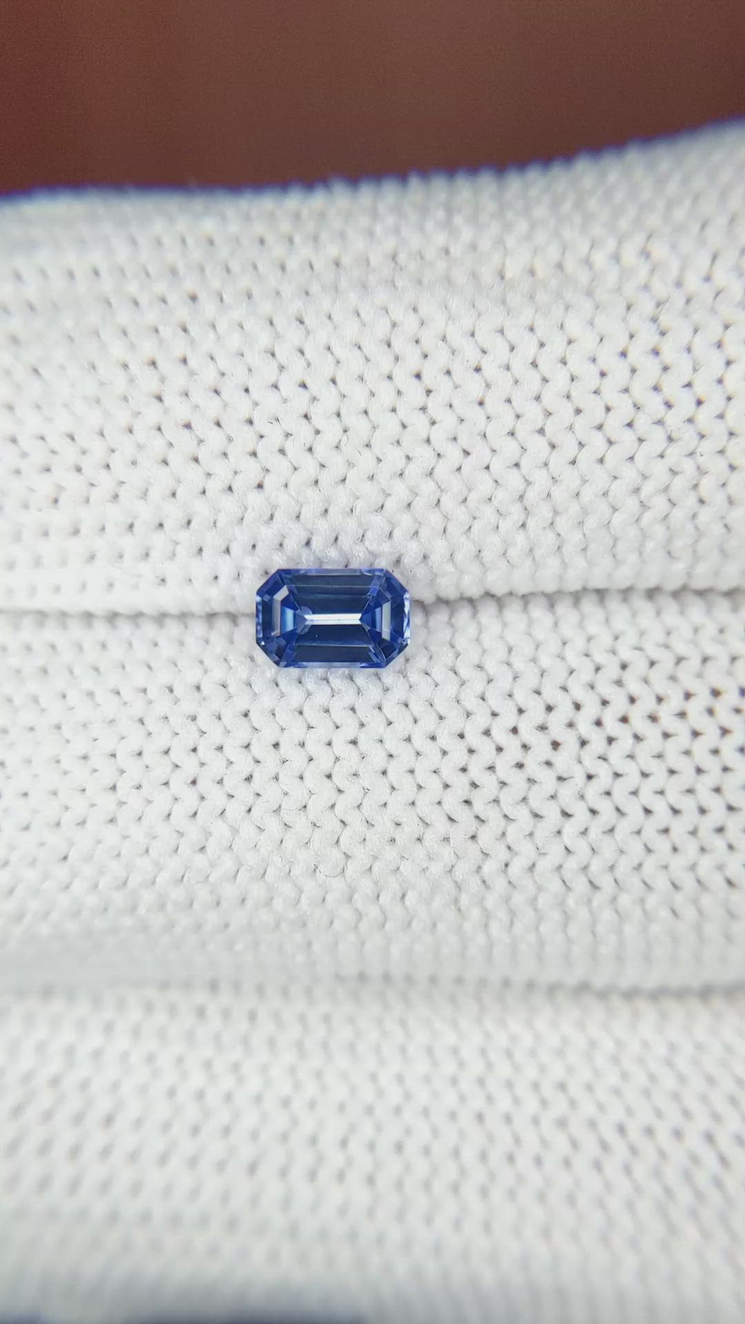0.69 Ct. Blue Sapphire from Ceylon (Sri Lanka) Size Video