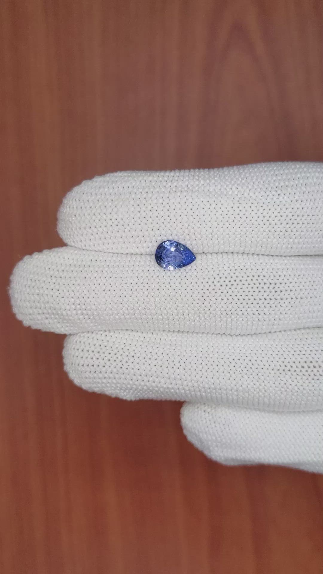 1.23 Ct. Blue Sapphire from Ceylon (Sri Lanka) Size Video