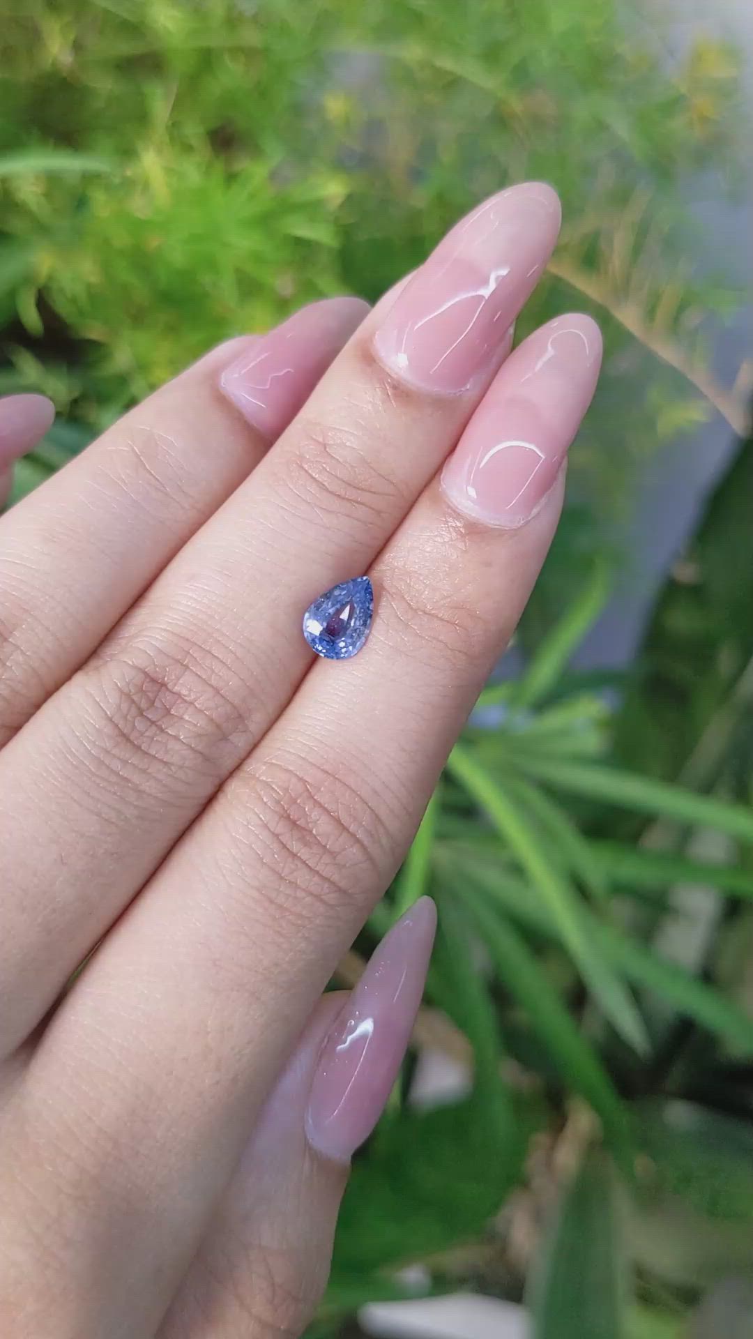 1.23 Ct. Blue Sapphire from Ceylon (Sri Lanka) Size Video