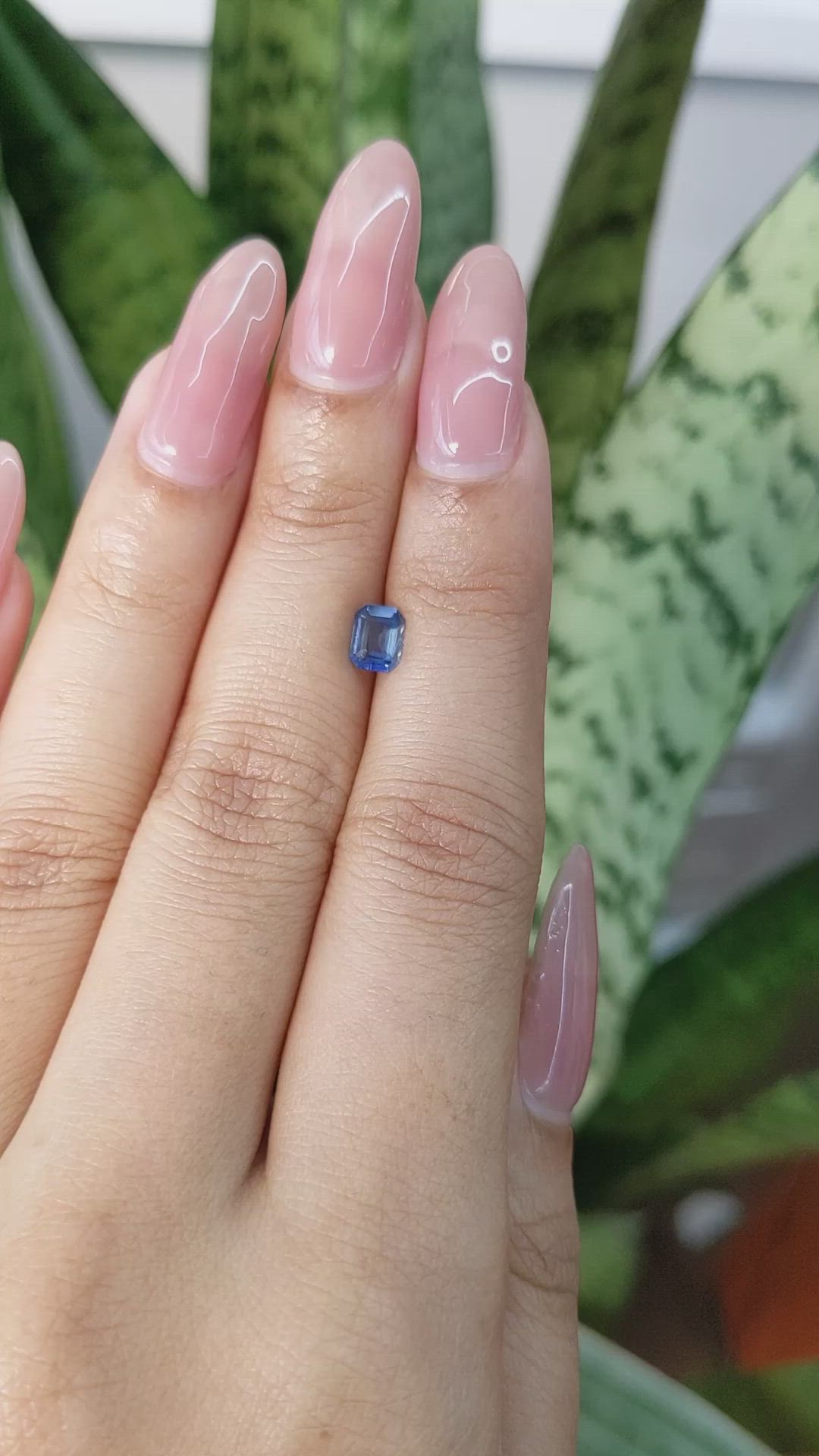 0.61 Ct. Blue Sapphire from Madagascar Size Video