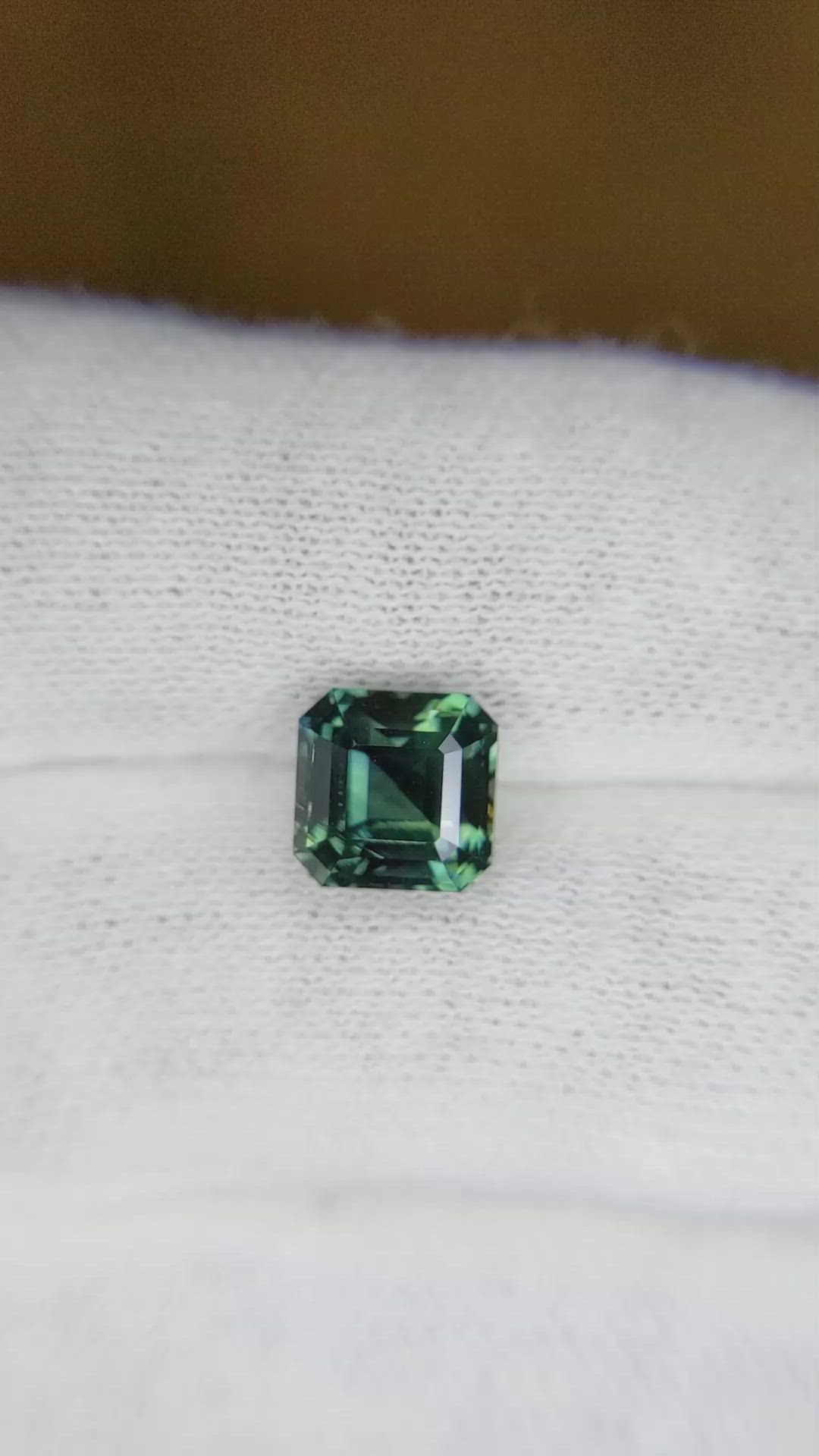 3.57 Ct. Bluish Green Sapphire from Ceylon (Sri Lanka) Size Video
