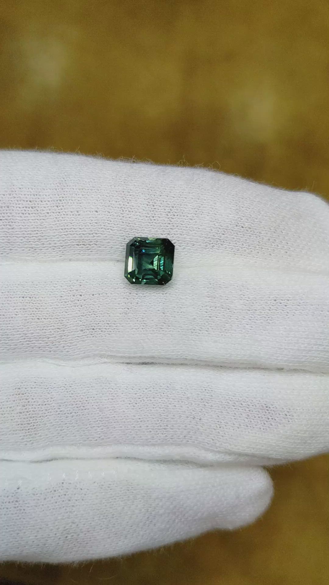 3.57 Ct. Bluish Green Sapphire from Ceylon (Sri Lanka) Size Video