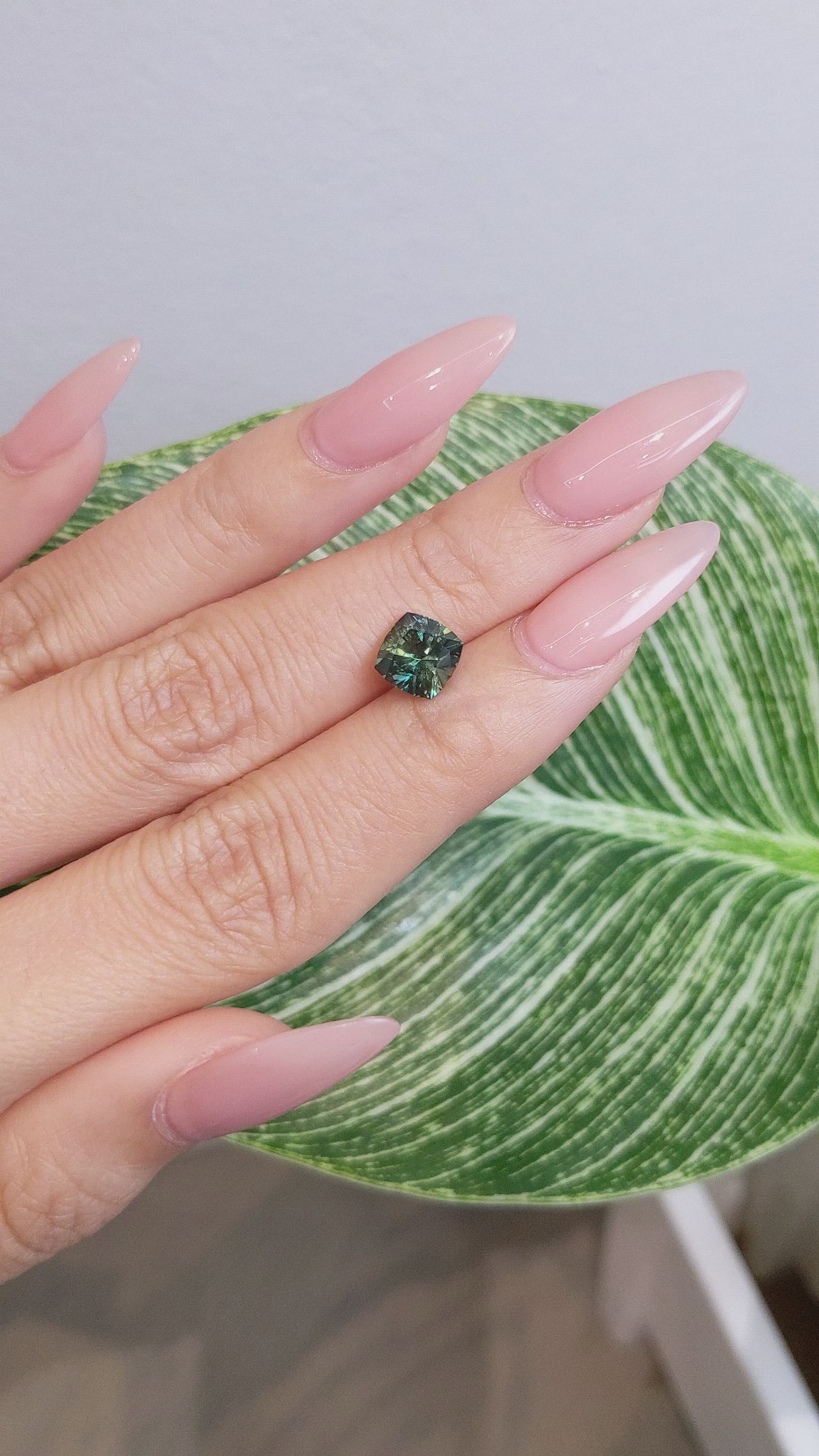 2.30 Ct. Bluish Green Sapphire from Australia Size Video