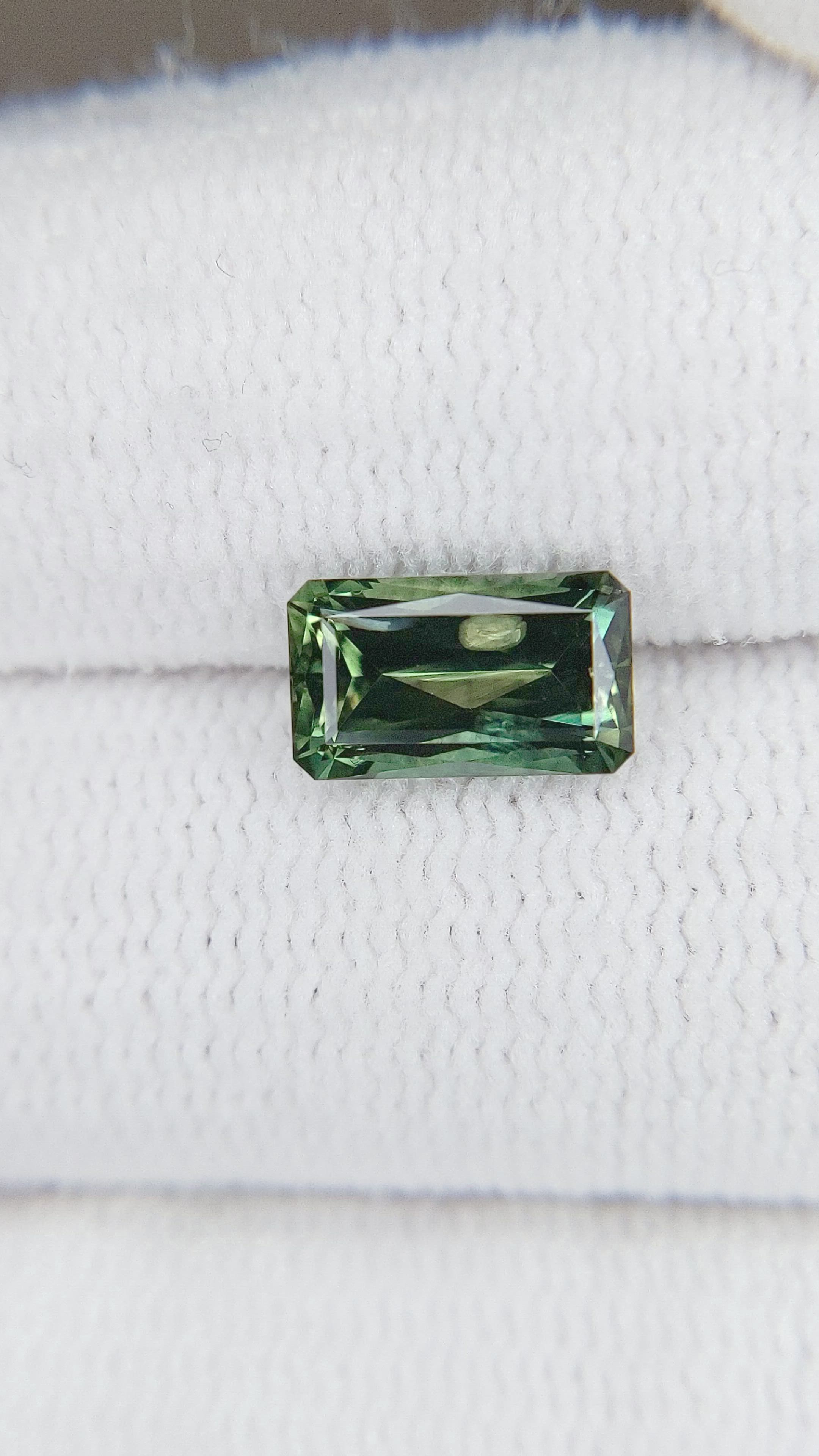 1.49 Ct. Bluish Green Sapphire from Australia Size Video